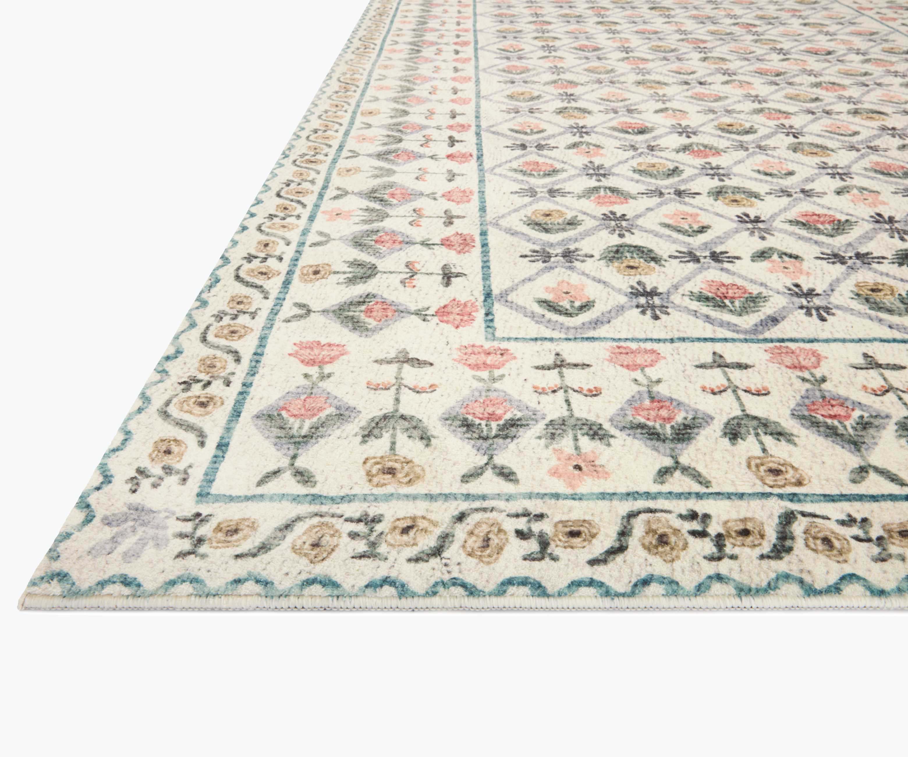Eden Lattice Power Loomed Rug - Ivory - Image 4