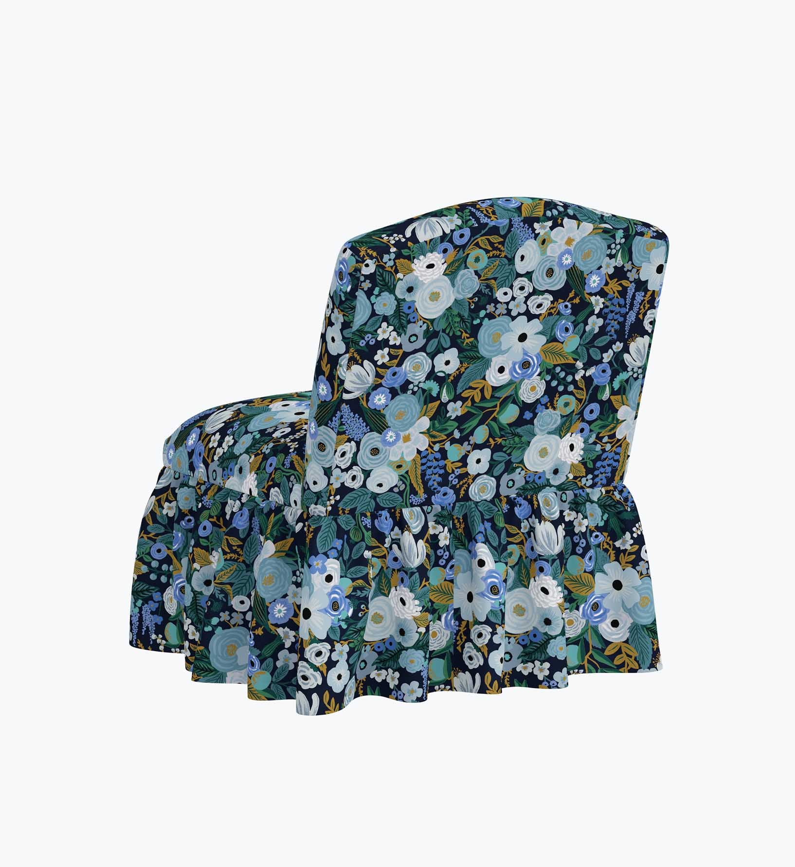 Edie Slipper Chair - Garden Party Blue - Image 4