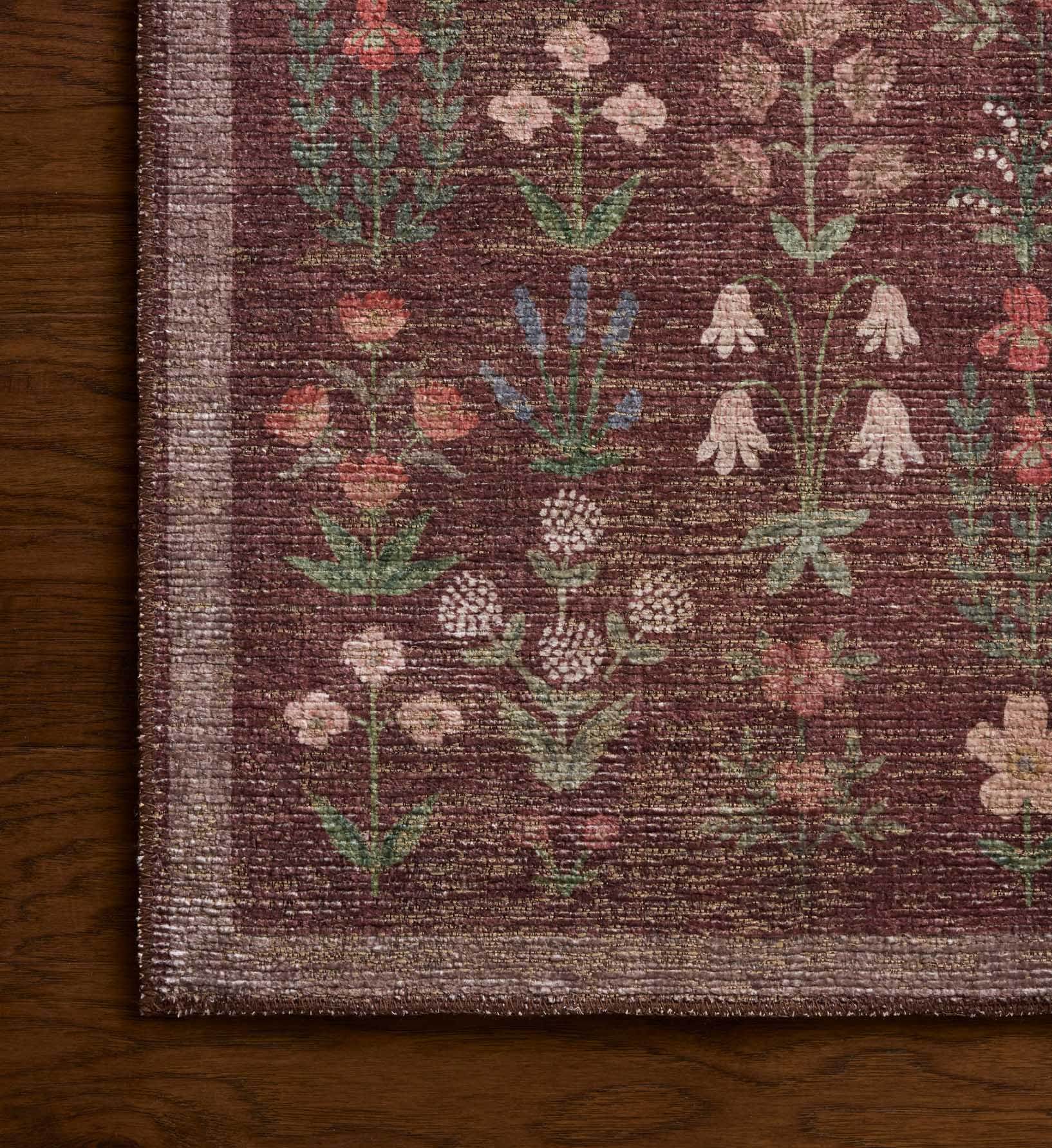 Edinburgh Campbell Power Loomed Rug - Merlot - Image 3
