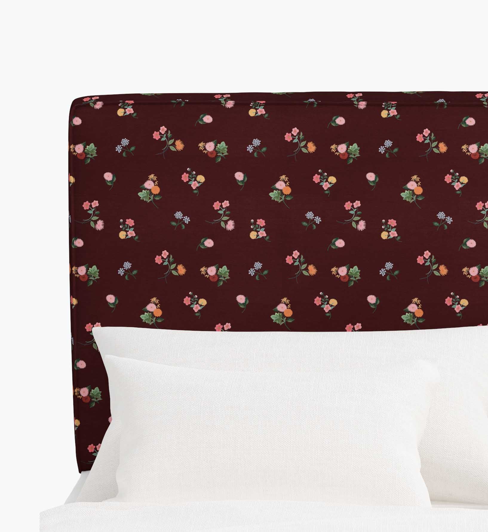 Elly Headboard - Ditsy Dahlia Burgundy - Image 2