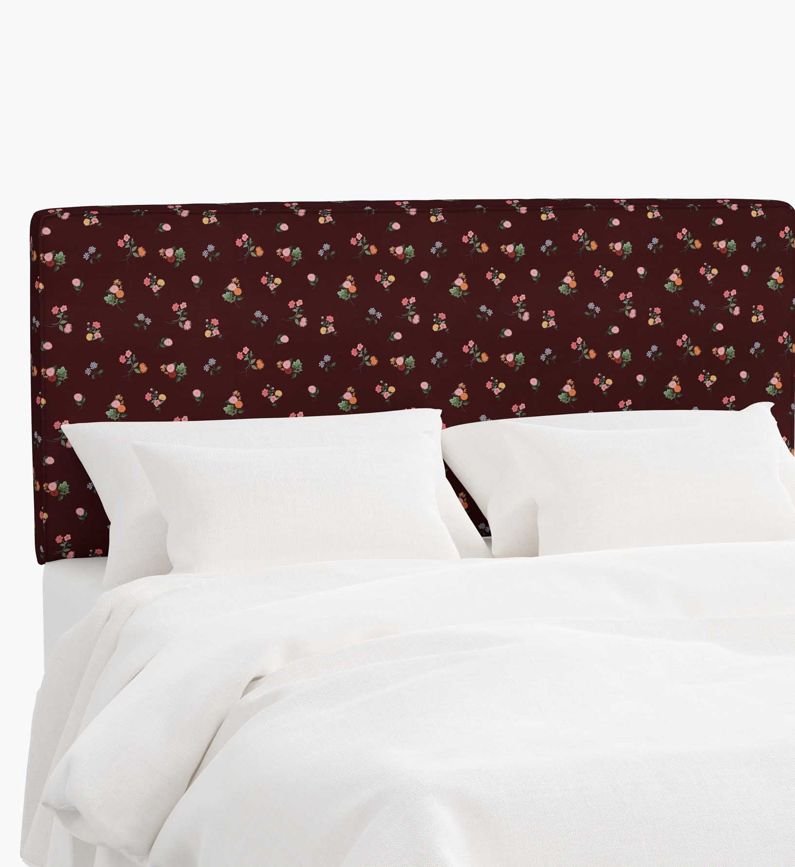 Elly Headboard - Ditsy Dahlia Burgundy - Image 3