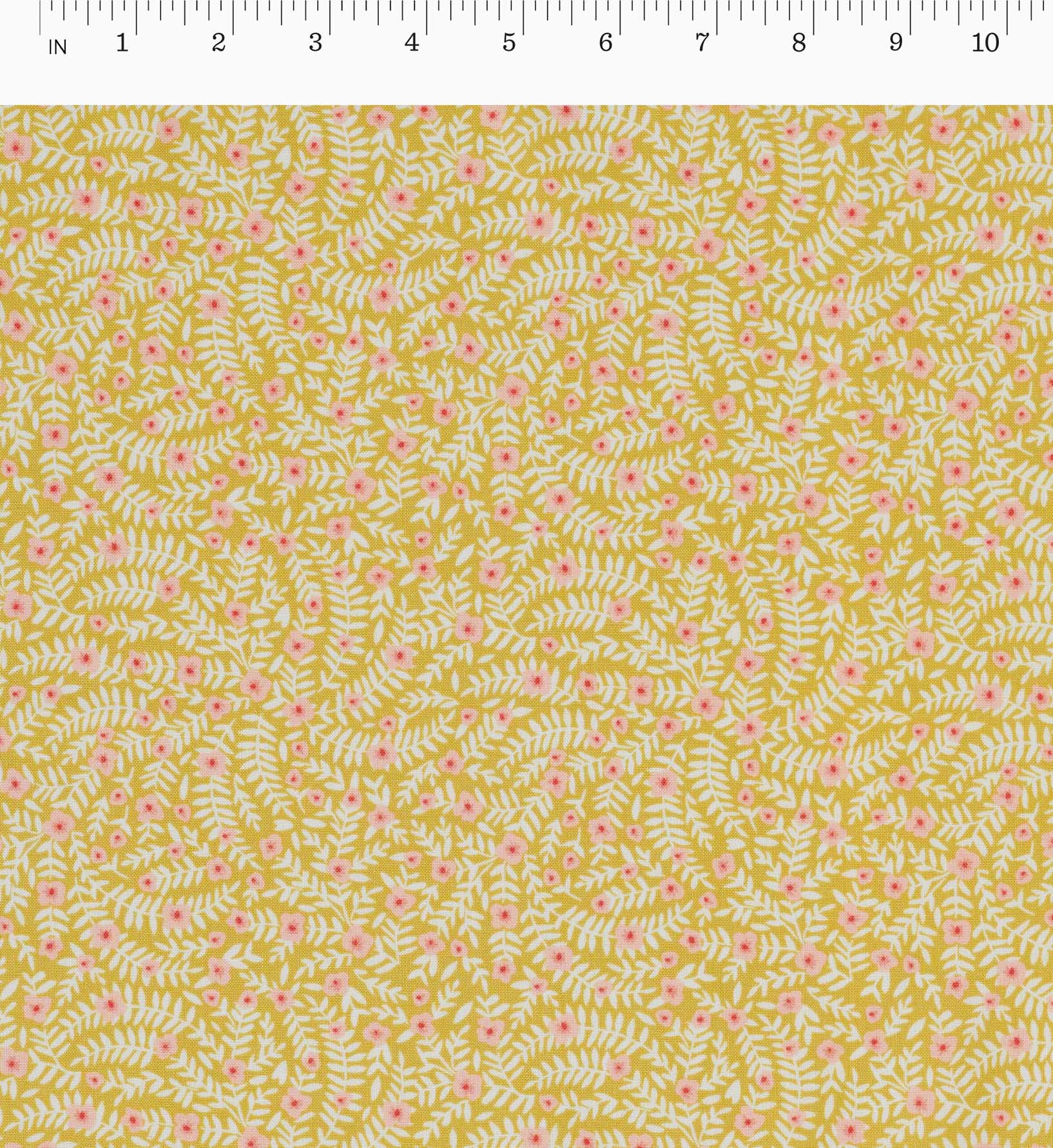 Elodie Cotton Fabric - Yellow - Image 2