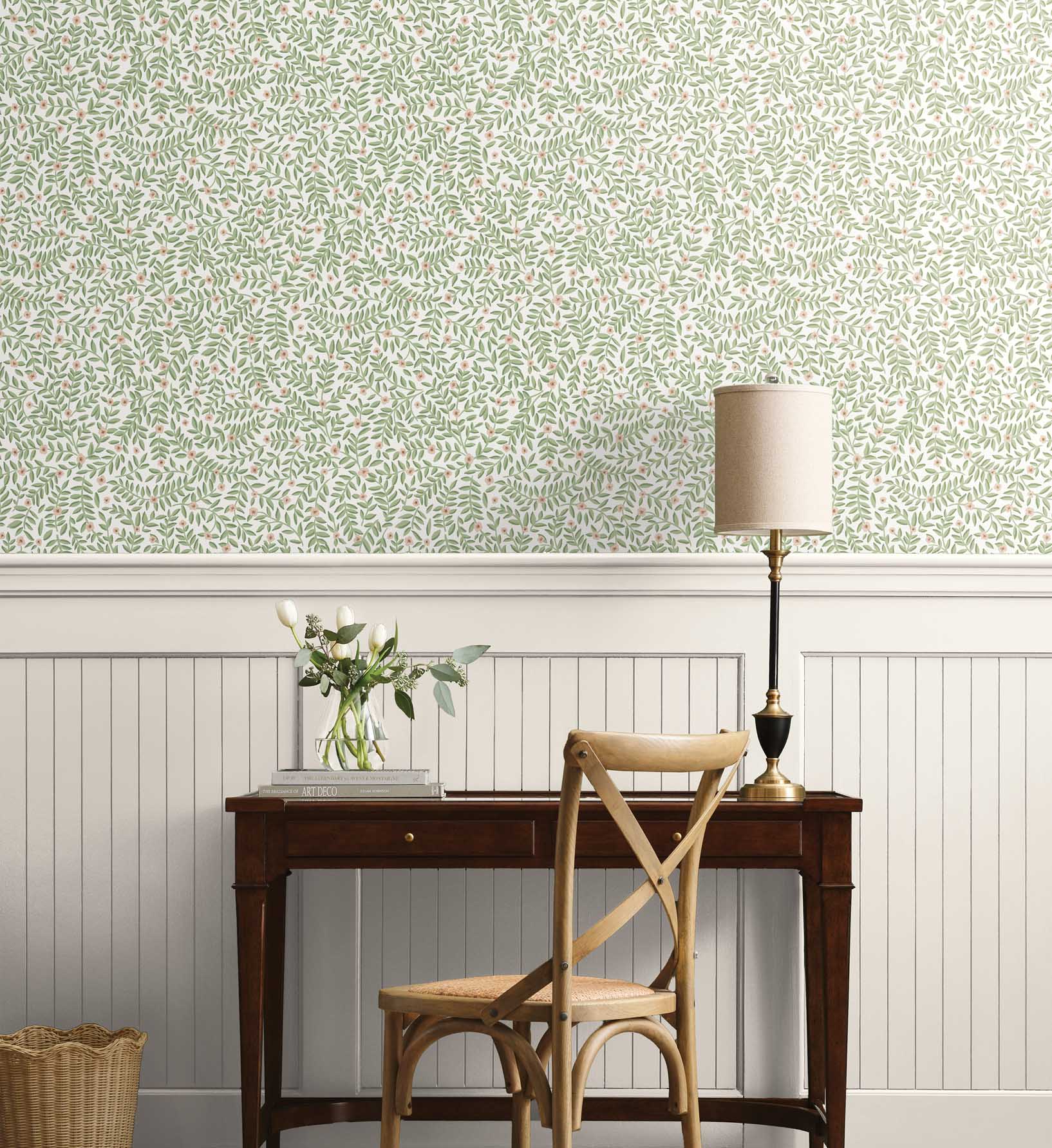 Elodie Peel & Stick Wallpaper Sample - Cream - Image 2