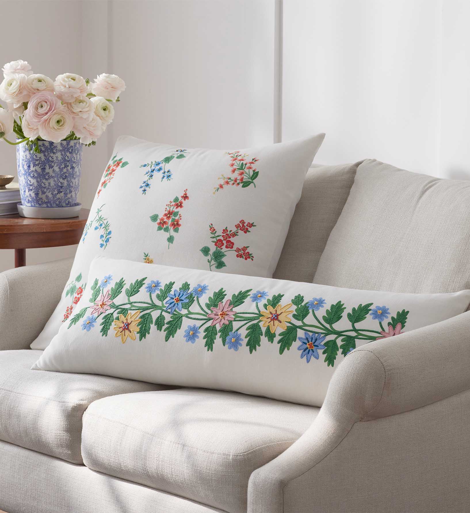 Embroidered Lumbar Pillow Cover - Helena - Image 5
