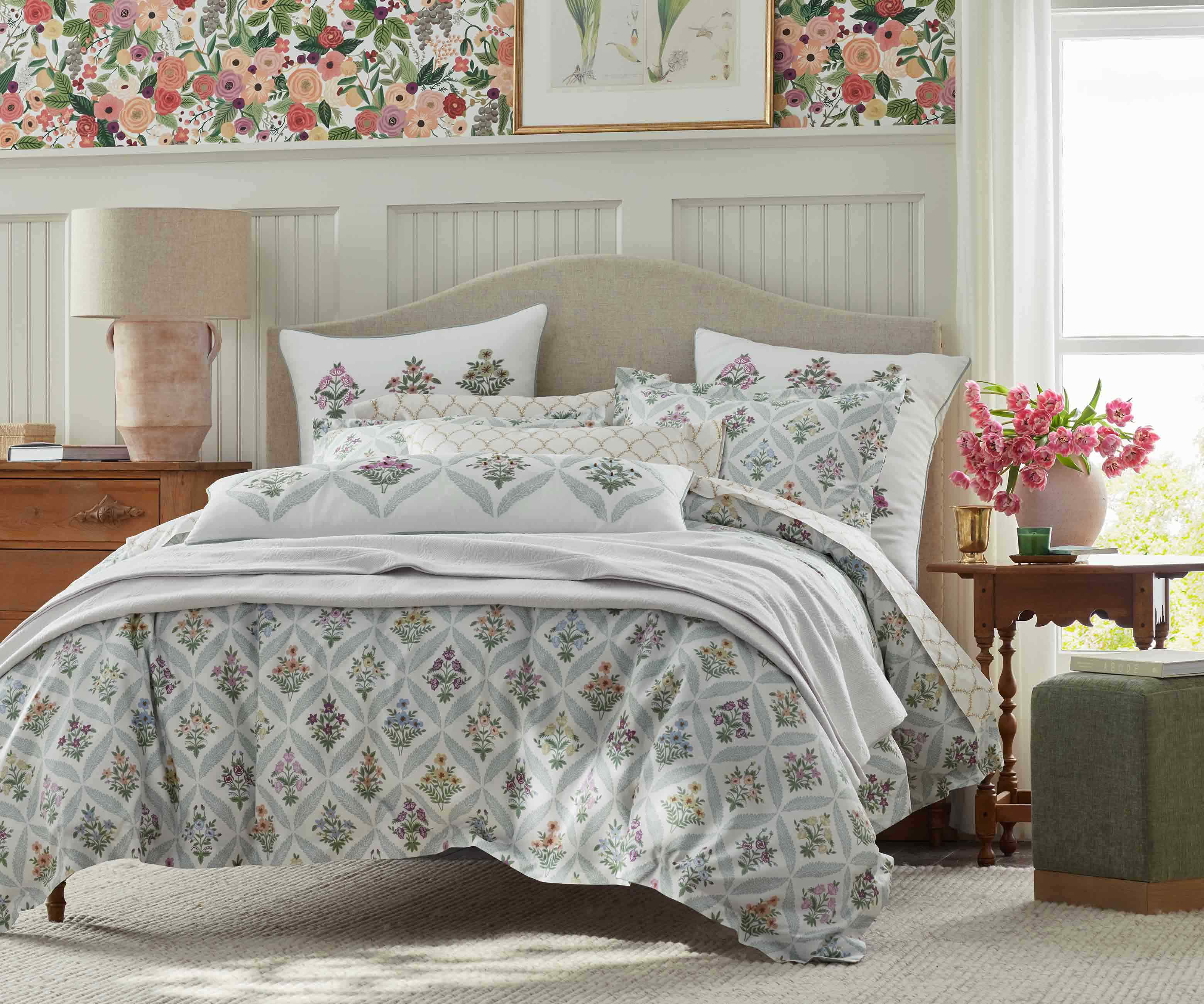 Embroidered Pillow Cover - Estee Garden - Image 3