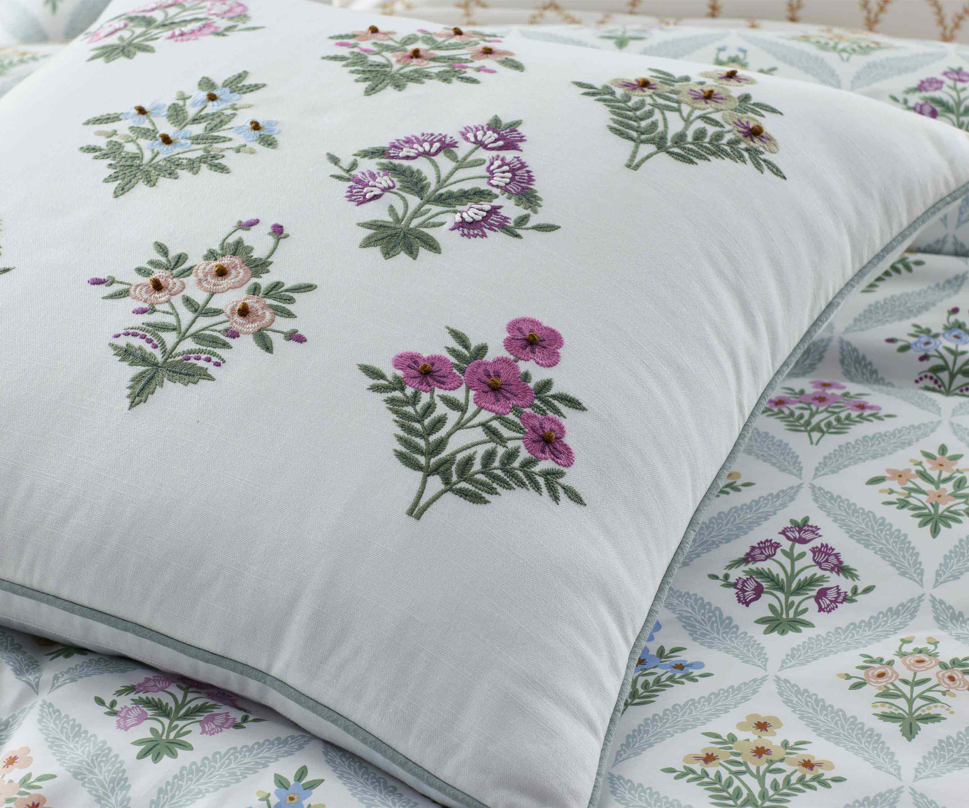 Embroidered Pillow Cover - Estee Garden - Image 4