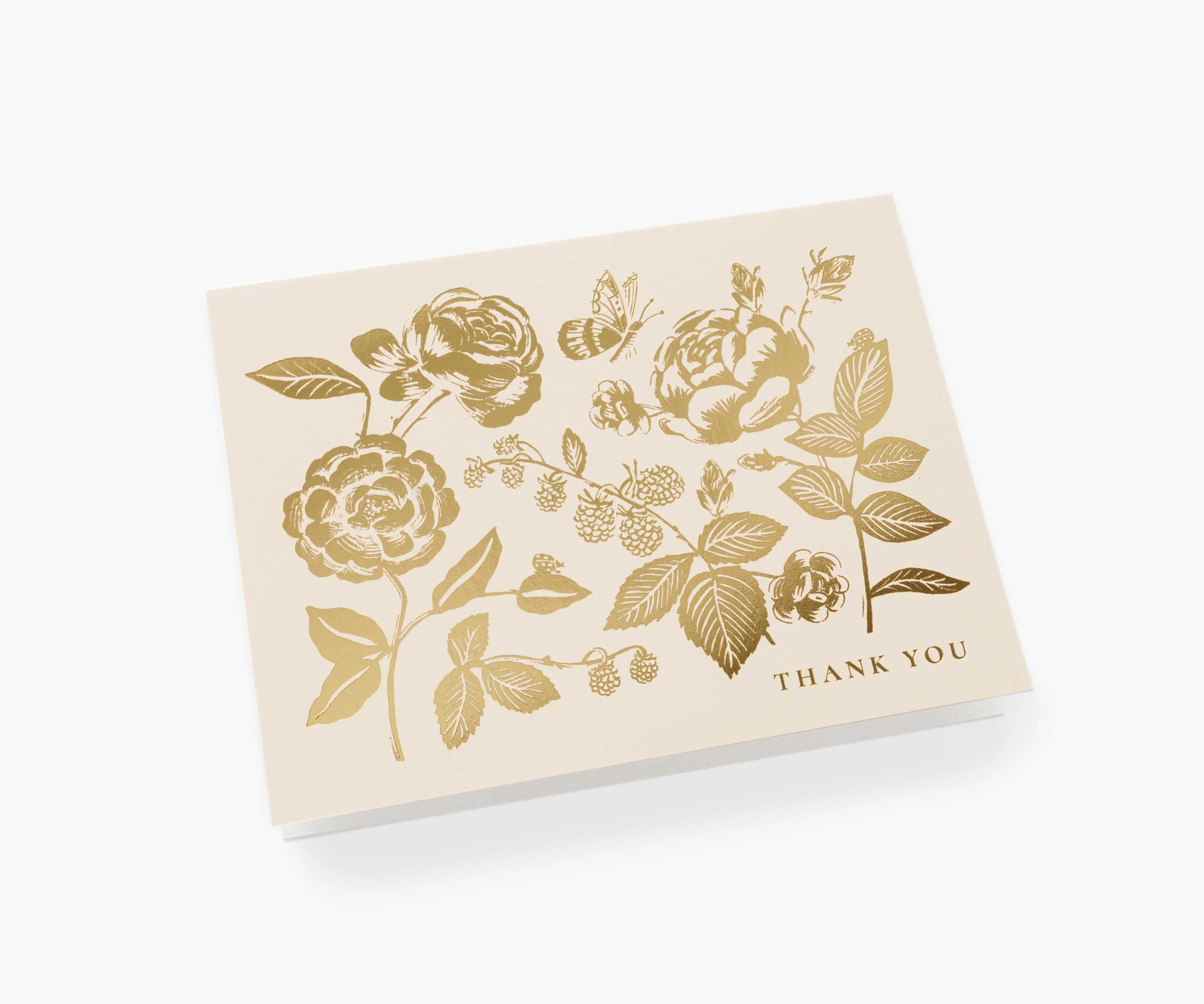 English Rose Thank You Card - Single Card - Image 2
