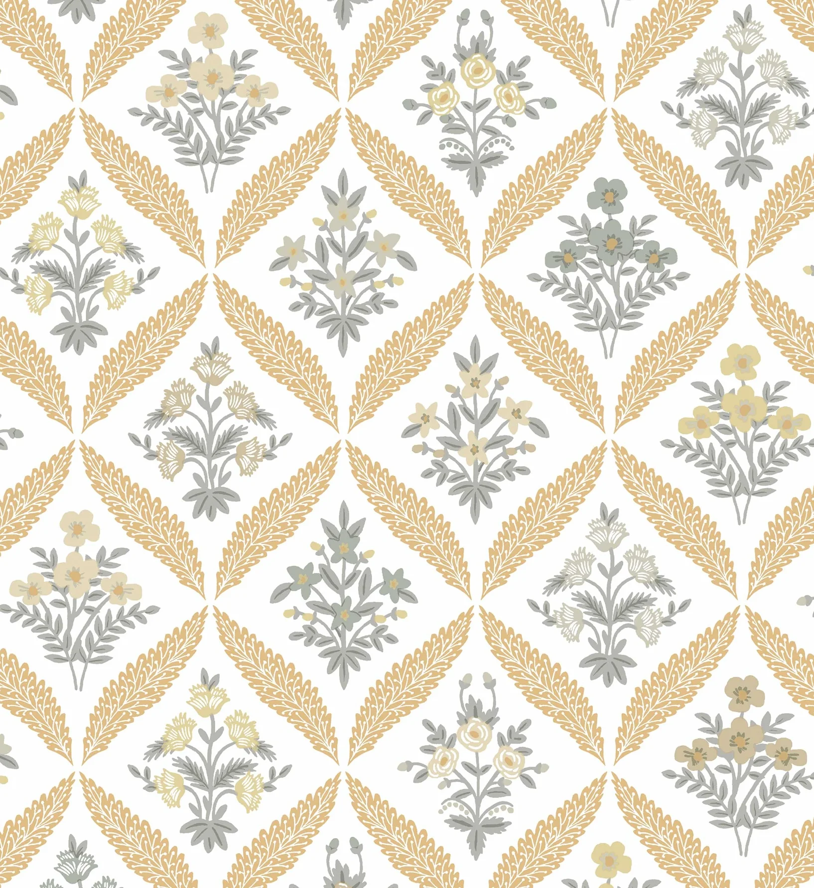 Estee Garden Wallpaper - Gold Multi - Image 3