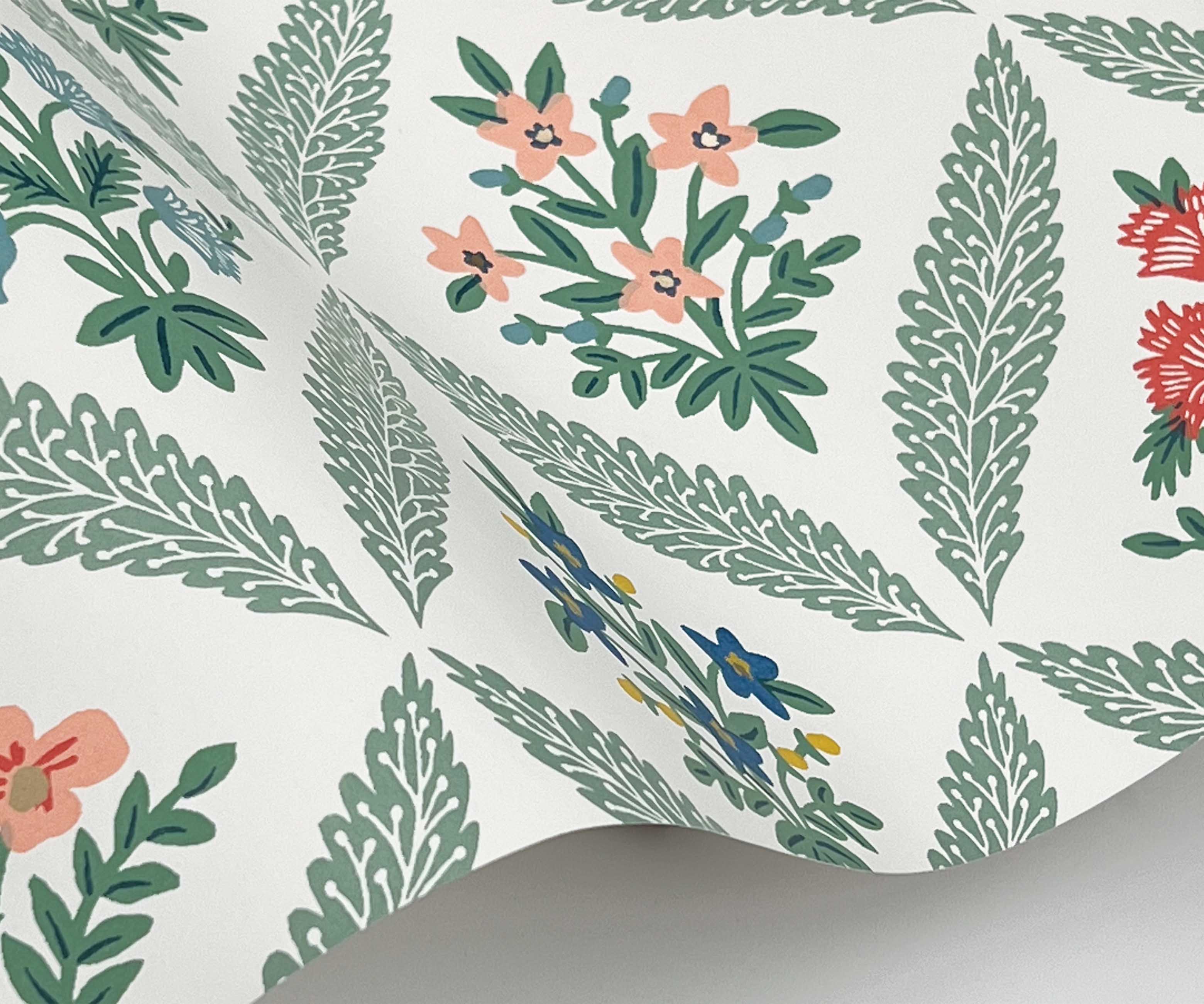 Estee Garden Wallpaper Sample - Sage Multi - Image 2