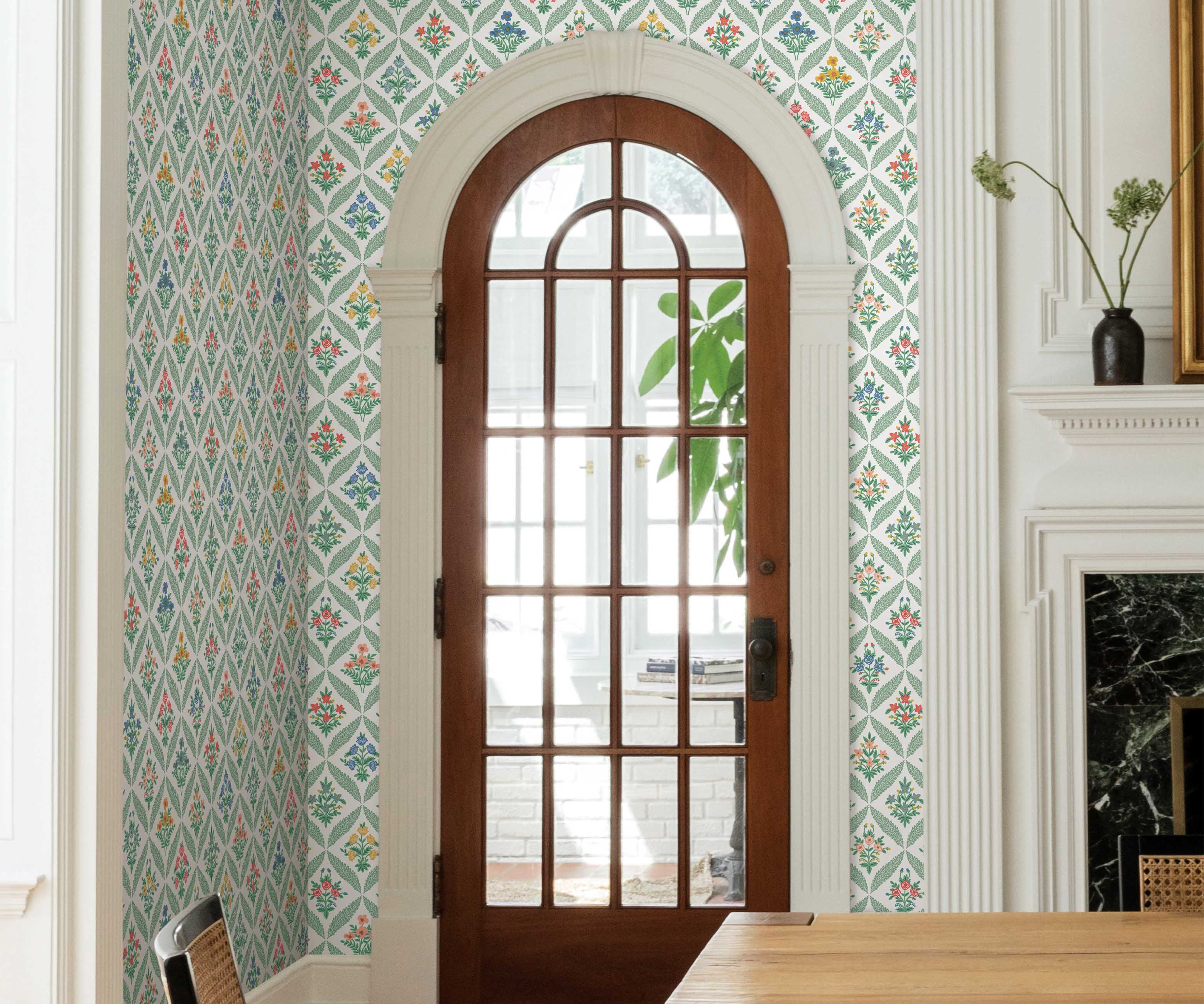 Estee Garden Wallpaper Sample - Sage Multi - Image 3