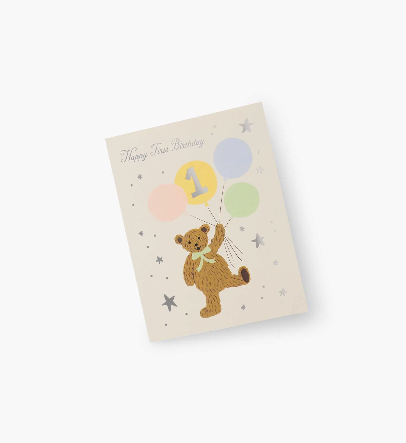 First Birthday Bear Birthday Card - Single Card - Image 2