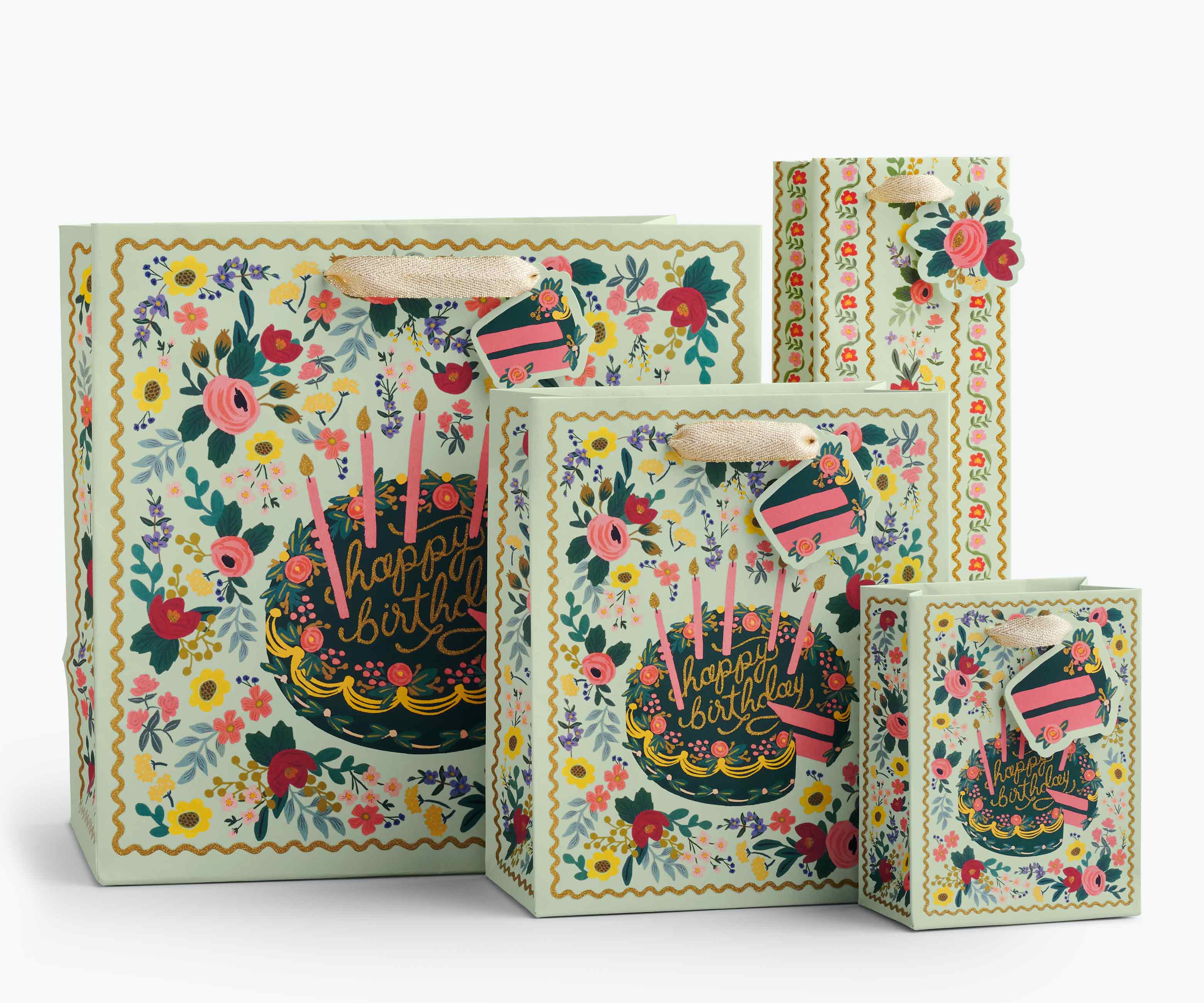 Floral Cake Large Gift Bag - Image 2
