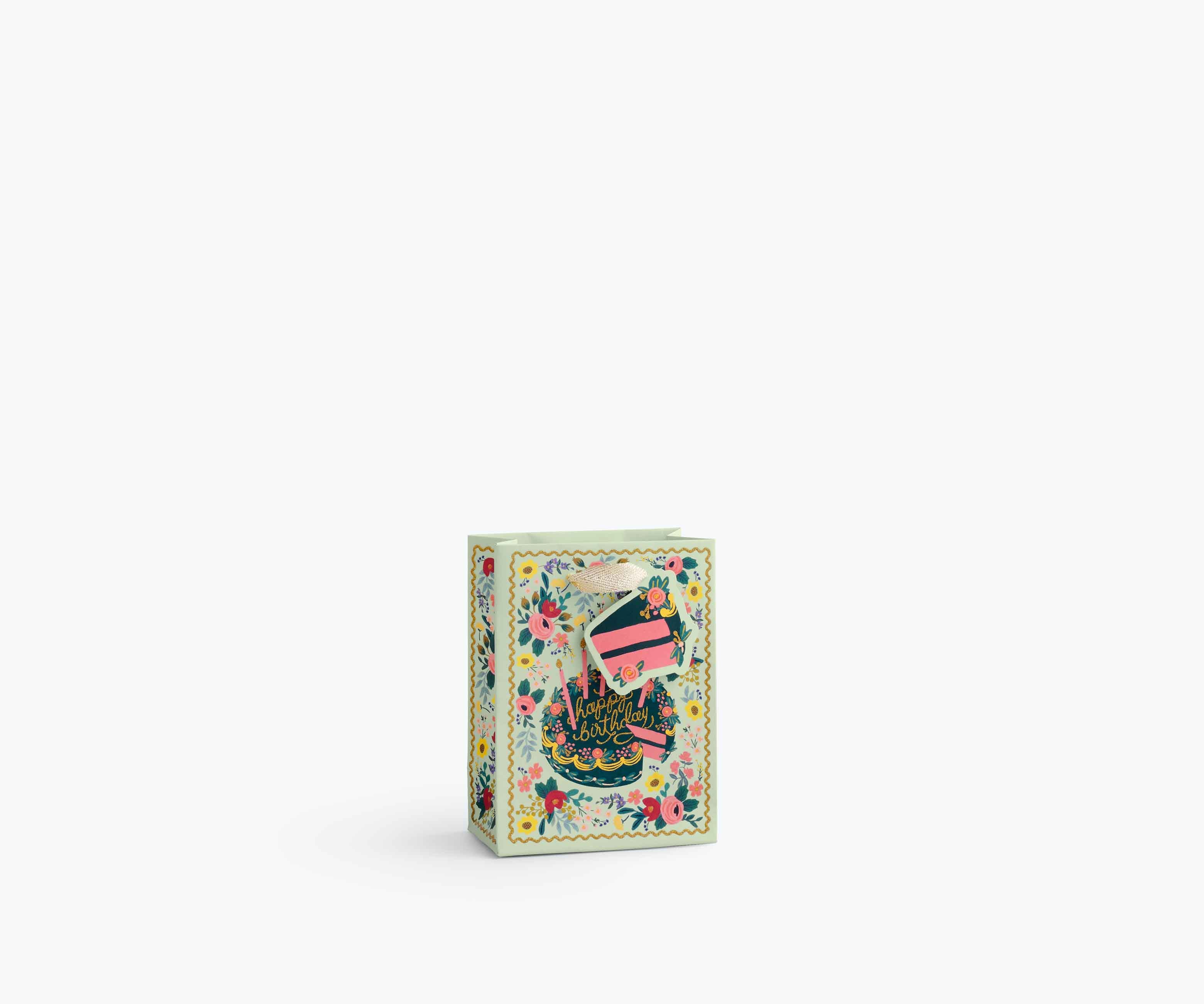 Floral Cake Small Gift Bag