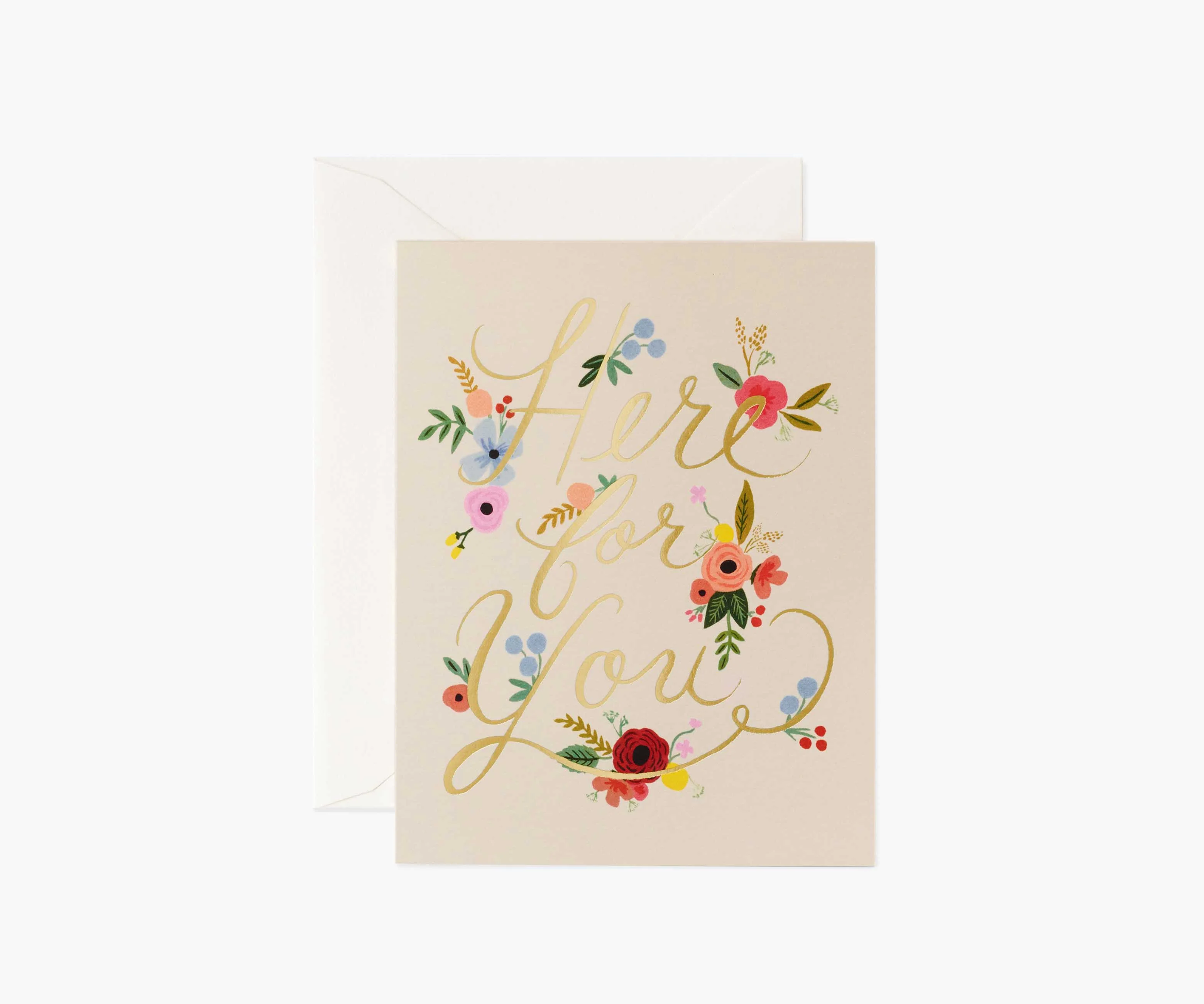 Floral Here for You Sympathy Card - Single Card