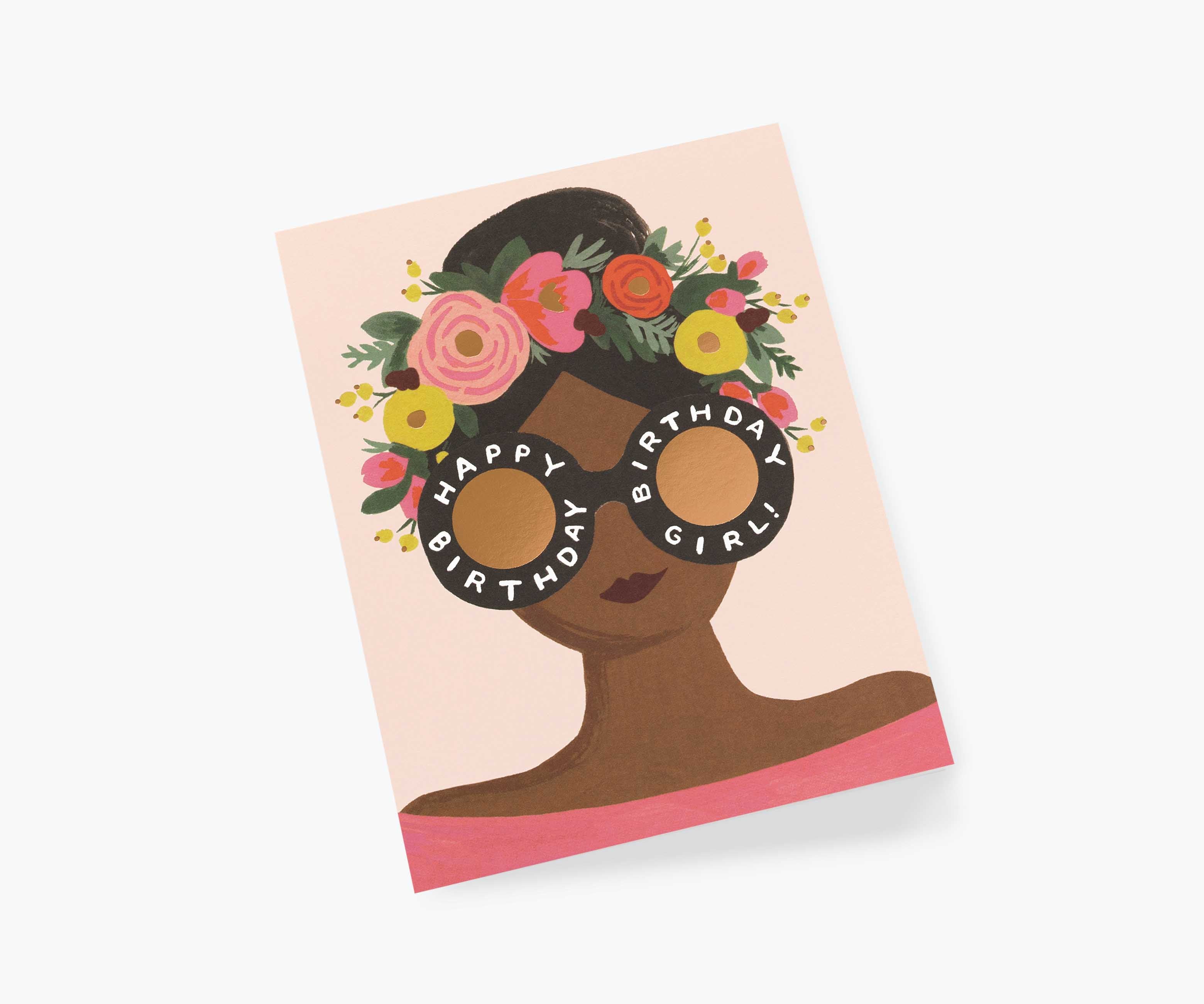 Flower Crown Birthday Girl Birthday Card - Single Card - Image 2