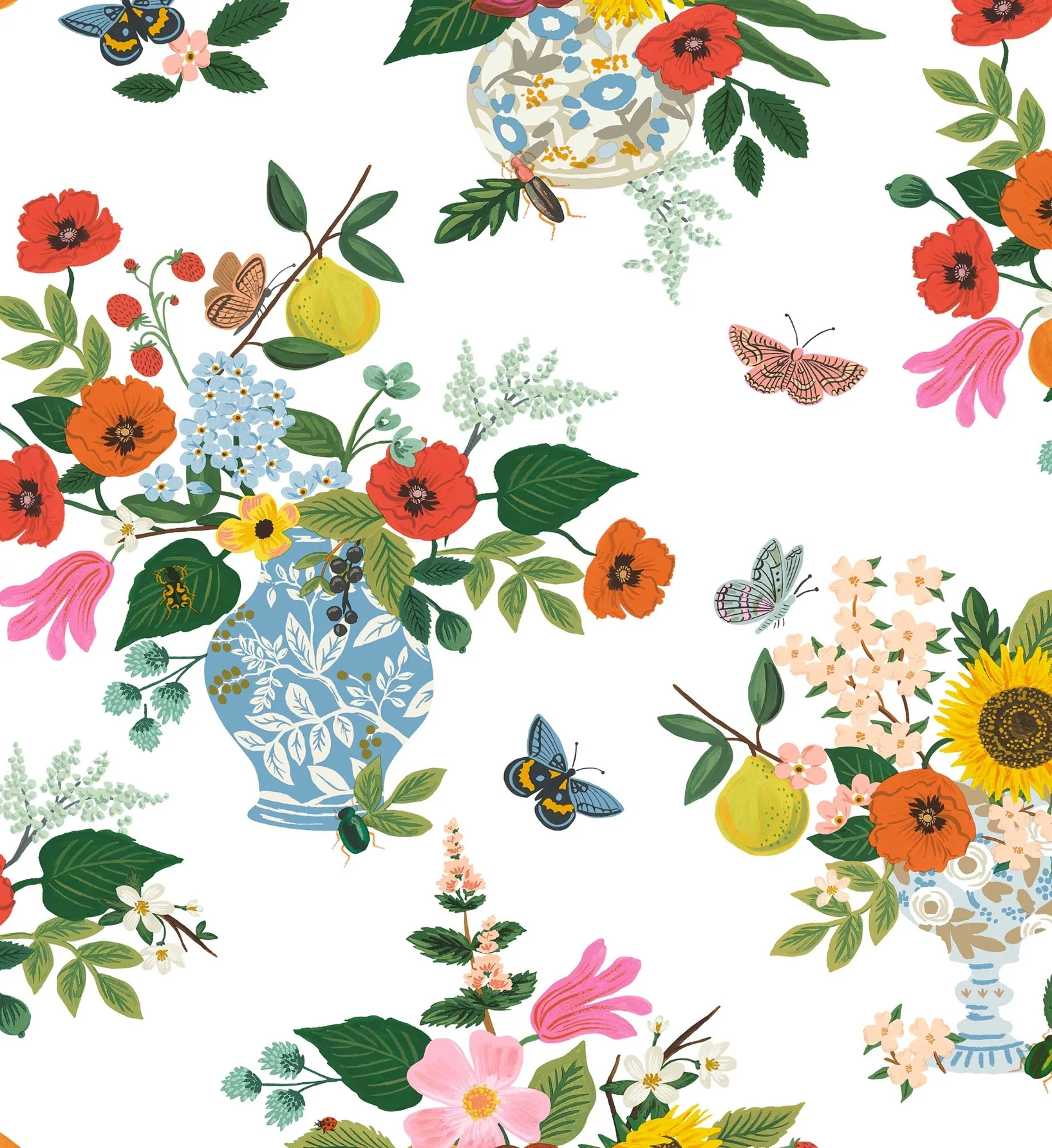 Flower Studies Wallpaper - Bright Multi - Image 3