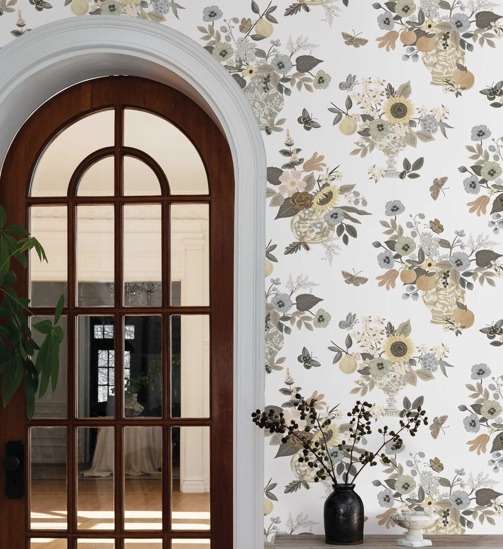 Flower Studies Wallpaper - Linen - Image 2
