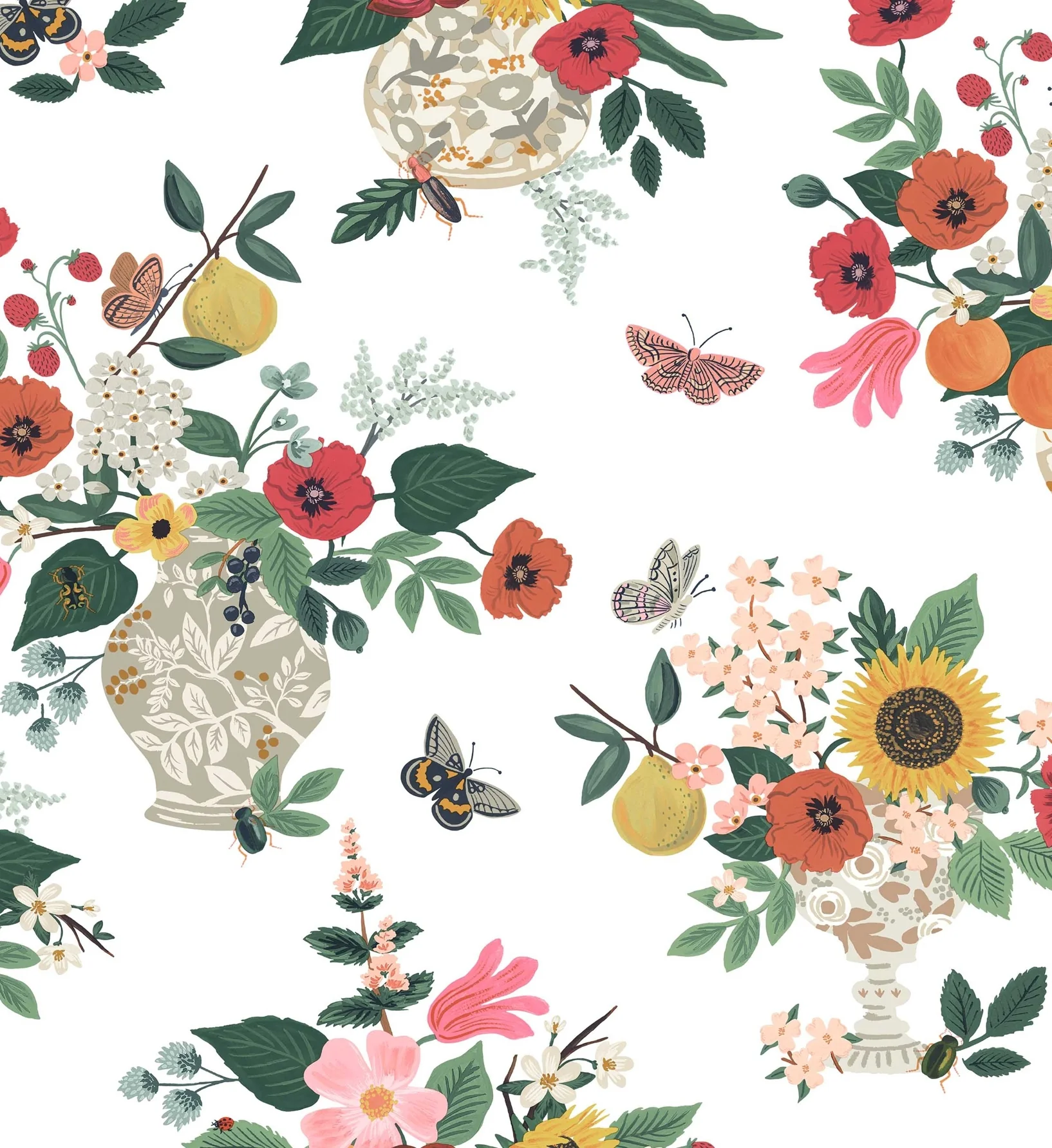 Flower Studies Wallpaper - Rose Multi - Image 3