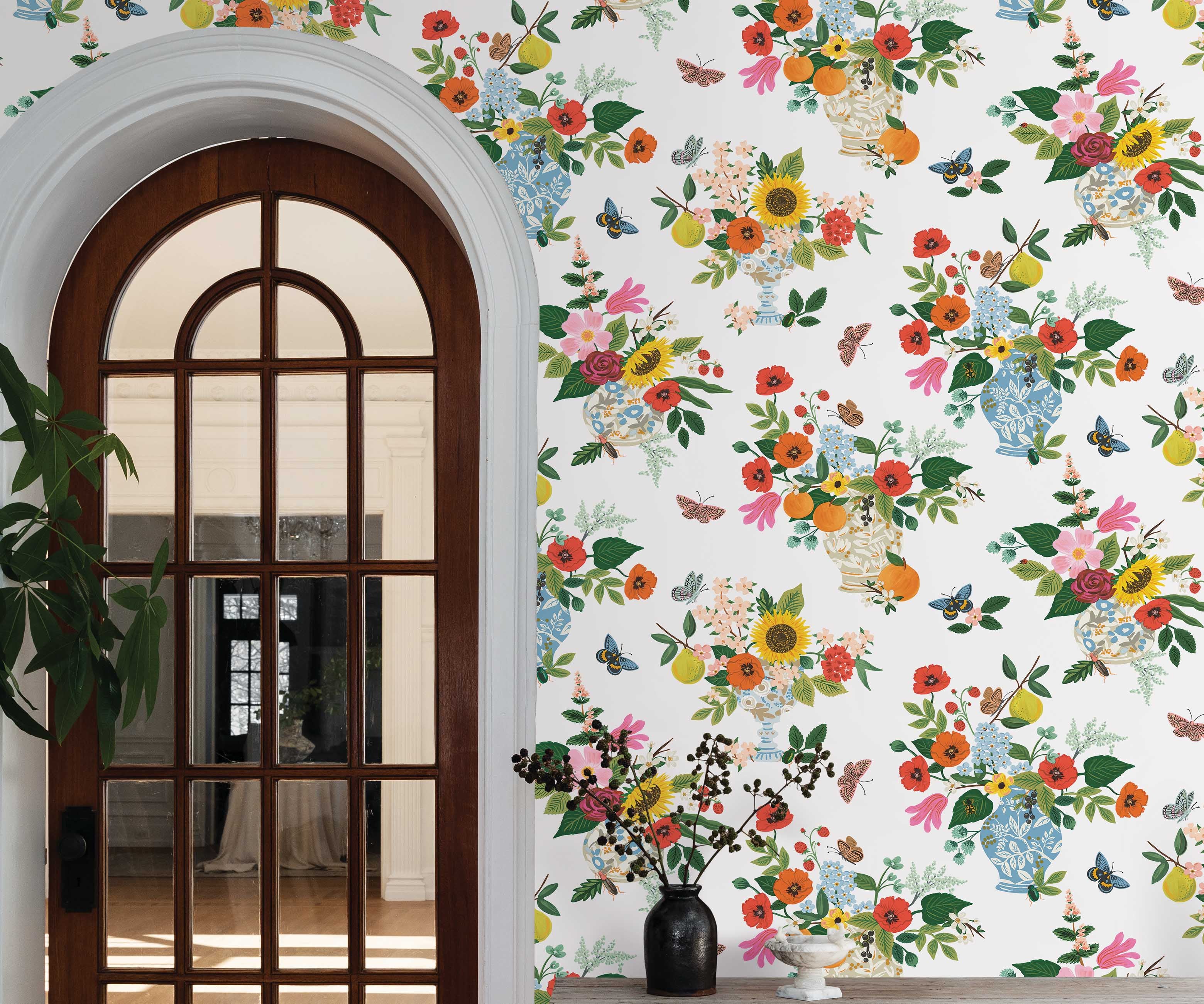 Flower Studies Wallpaper Sample - Bright Multi - Image 3