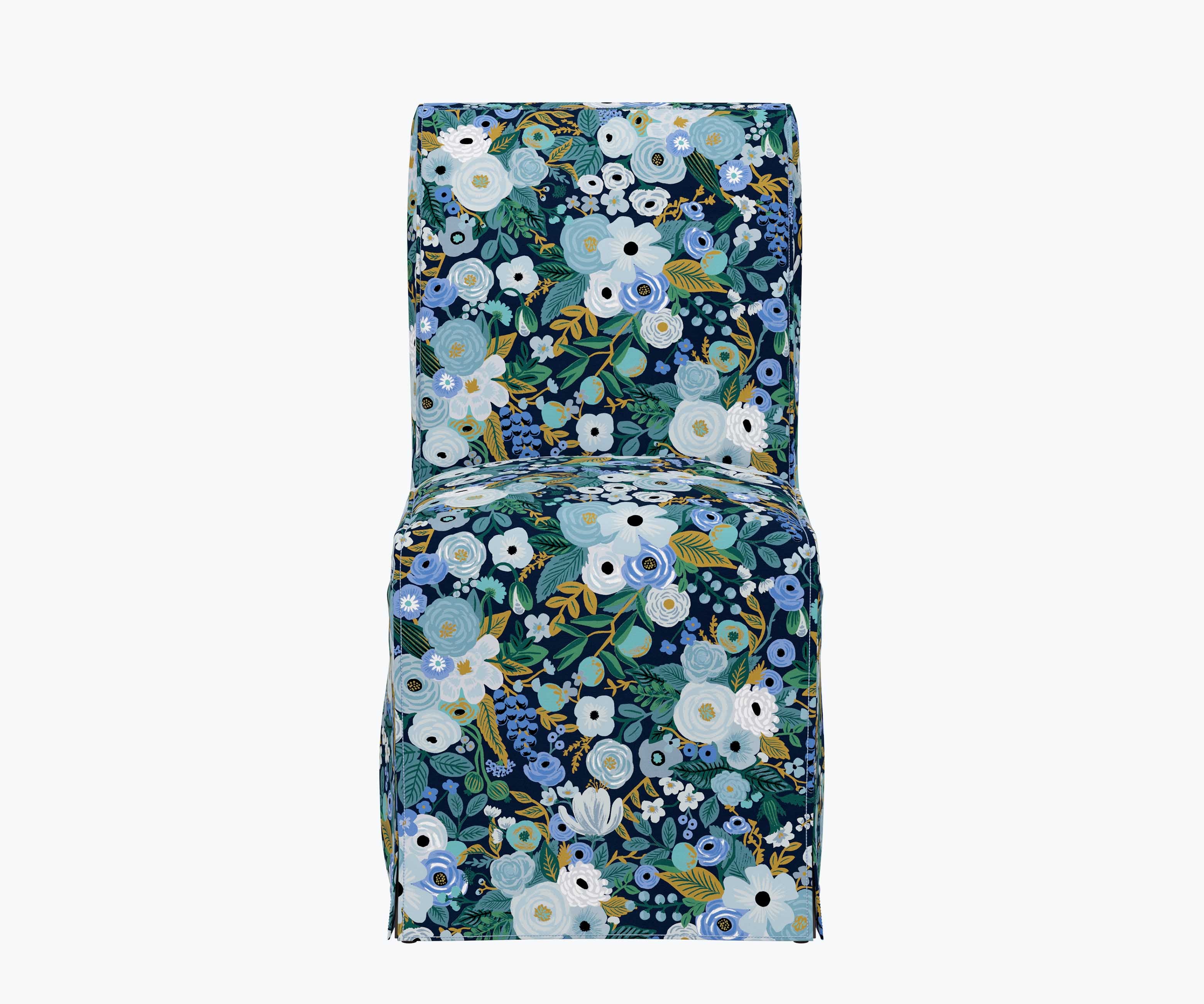 Frances Slipcover Dining Chair - Garden Party Blue - Image 2
