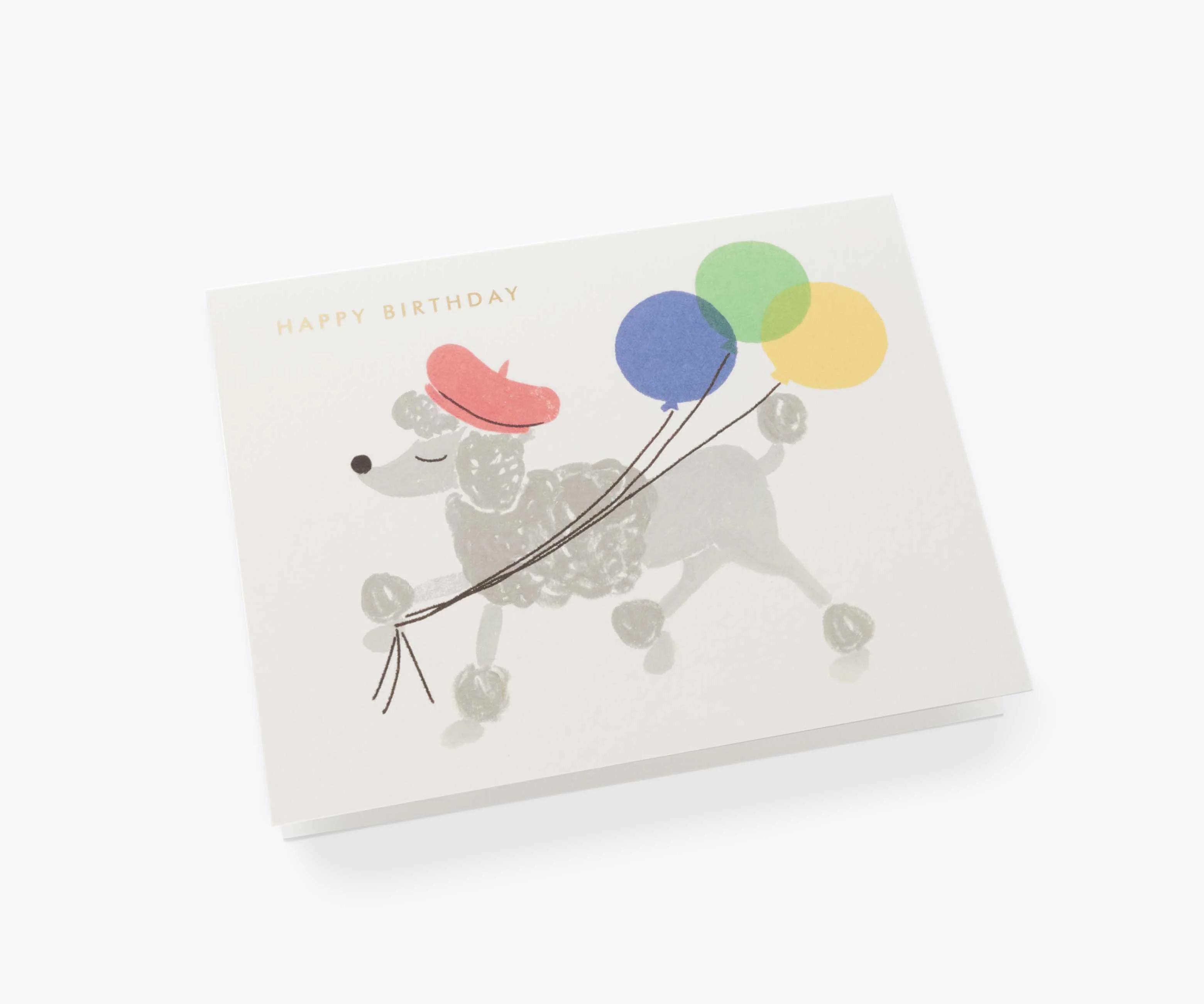 French Poodle Birthday Card - Single Card - Image 2