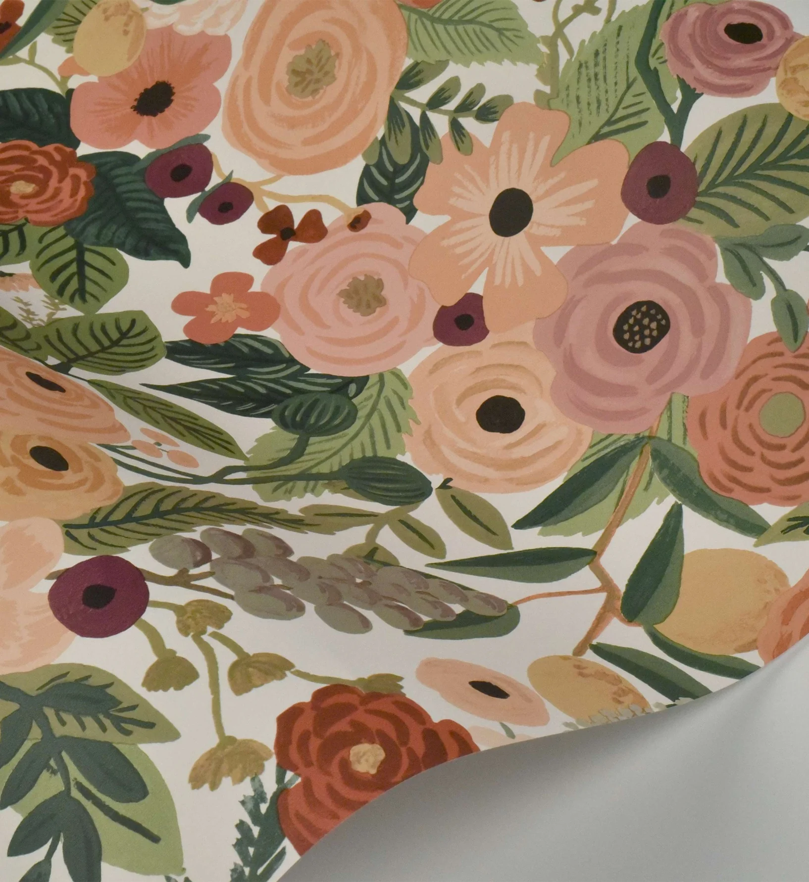 Garden Party Wallpaper - Burgundy Multi - Image 3