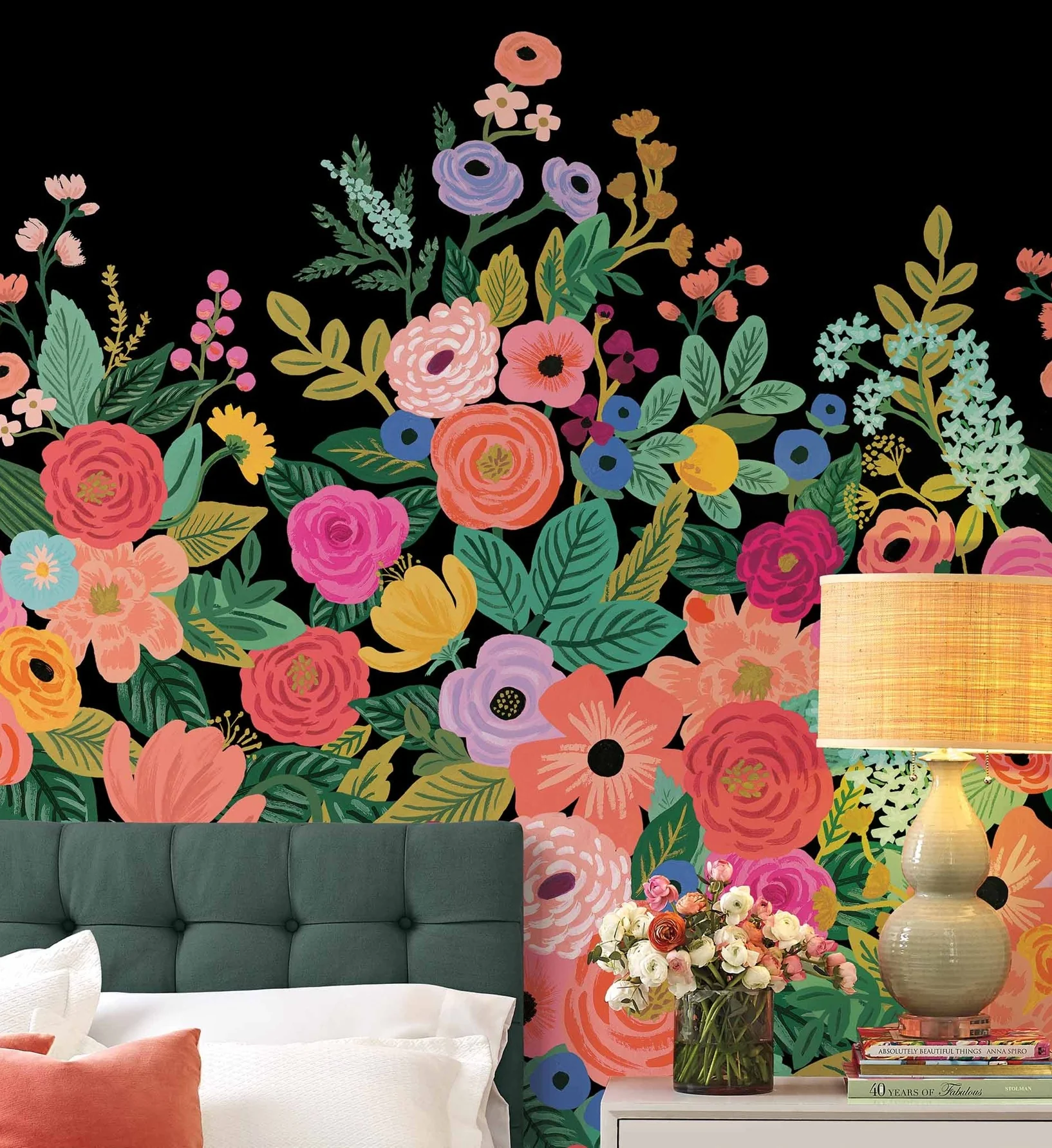 Garden Party Wallpaper Mural - Black - Image 2