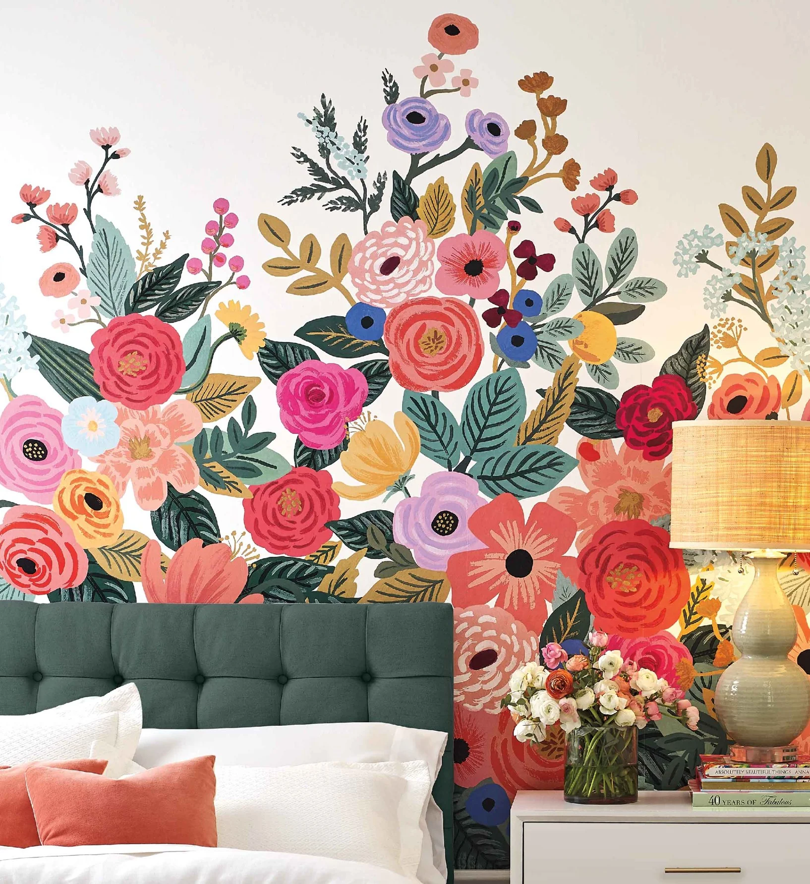 Garden Party Wallpaper Mural - Rose Multi - Image 2