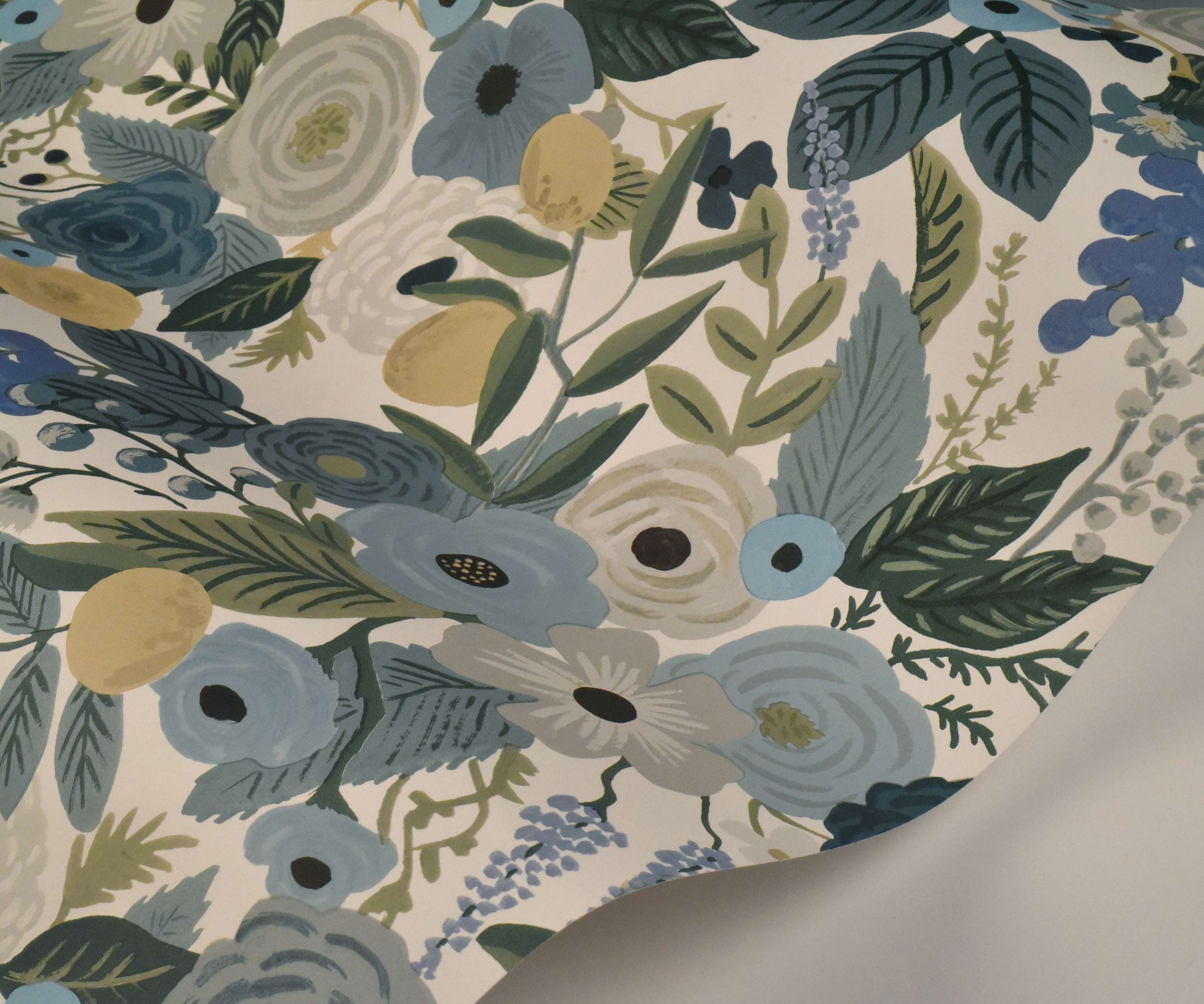 Garden Party Wallpaper Sample - Indigo Multi - Image 2