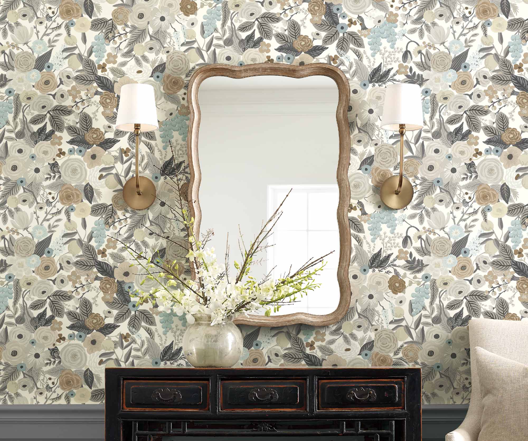 Garden Party Wallpaper Sample - Linen Multi - Image 3