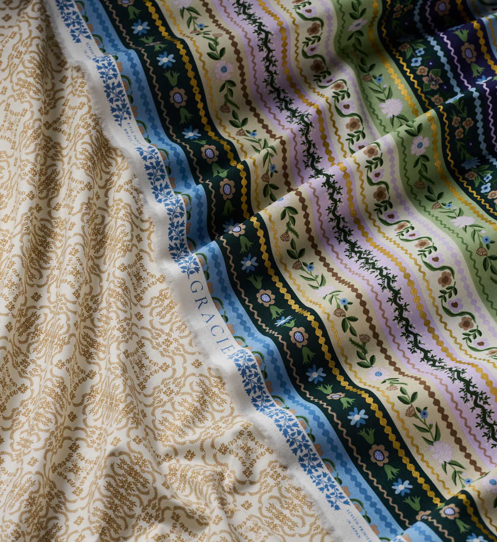 Gemma Cotton Metallic Fabric - Cool - Image 2