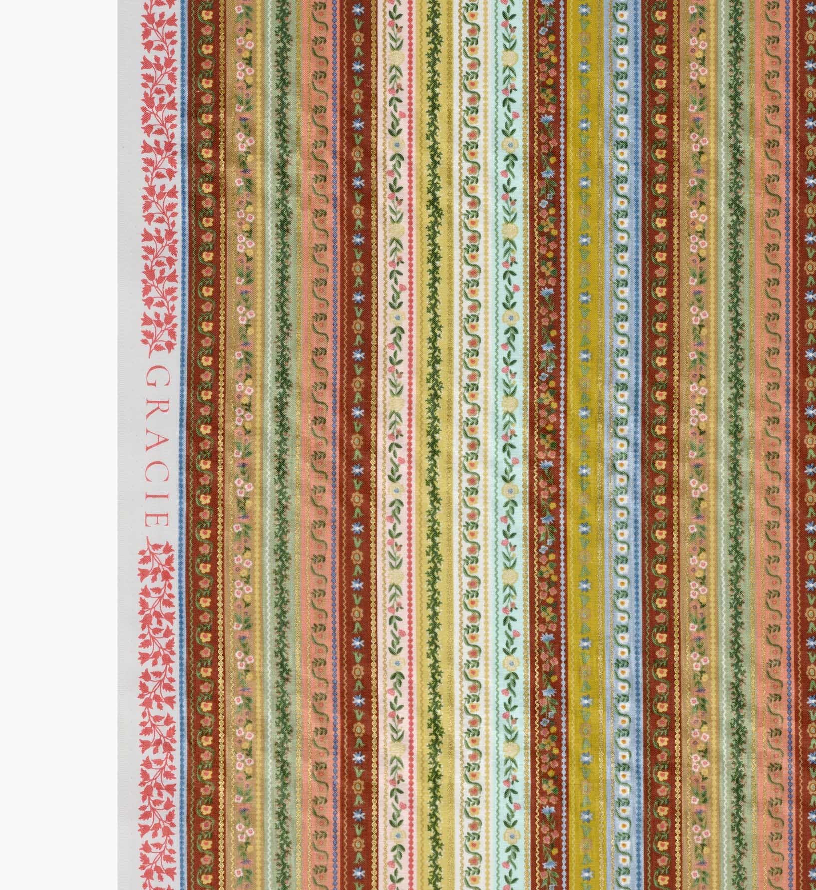 Gemma Cotton Metallic Fabric - Yellow - Image 3