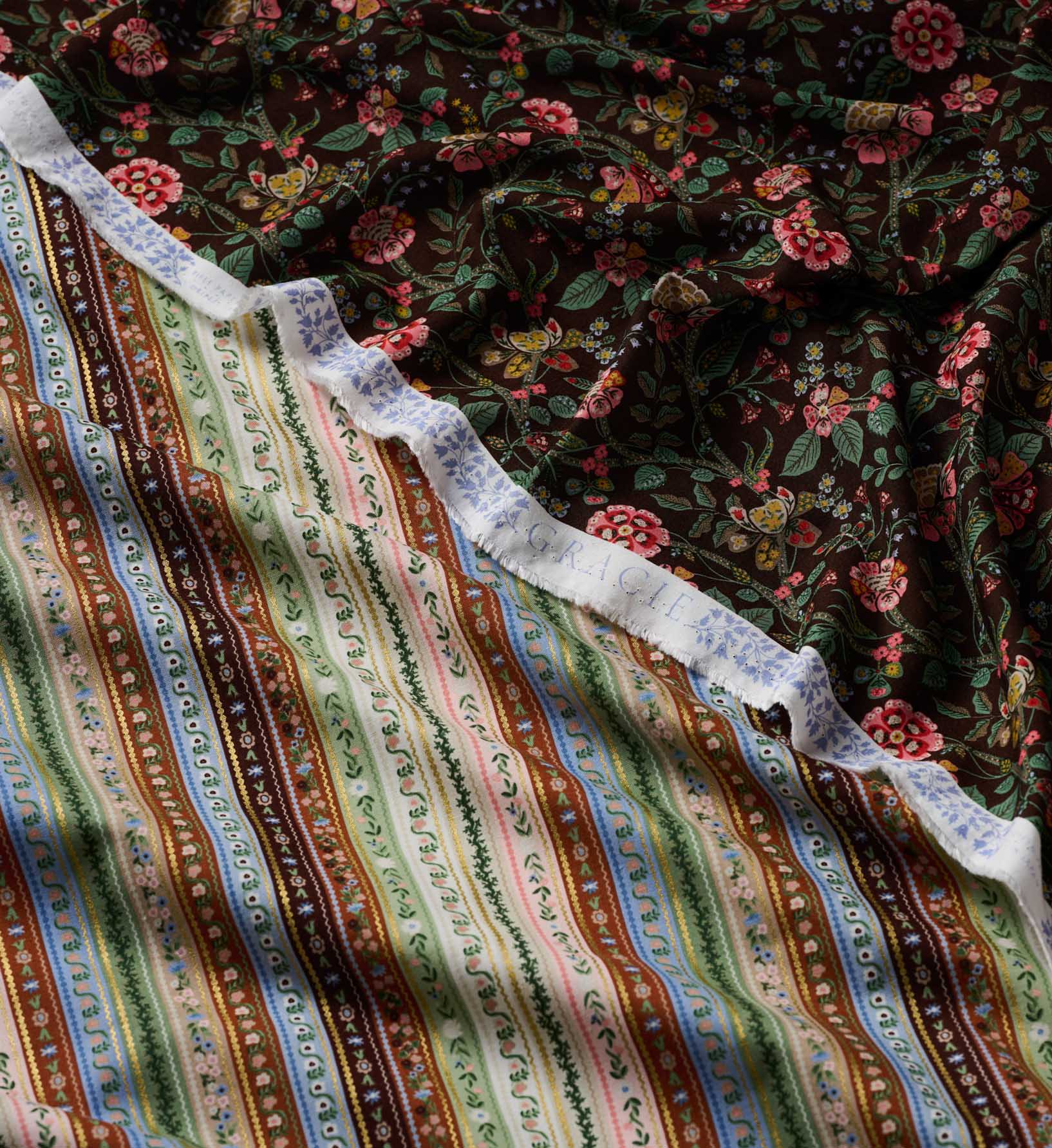 Gracie Cotton Fabric - Cocoa - Image 2