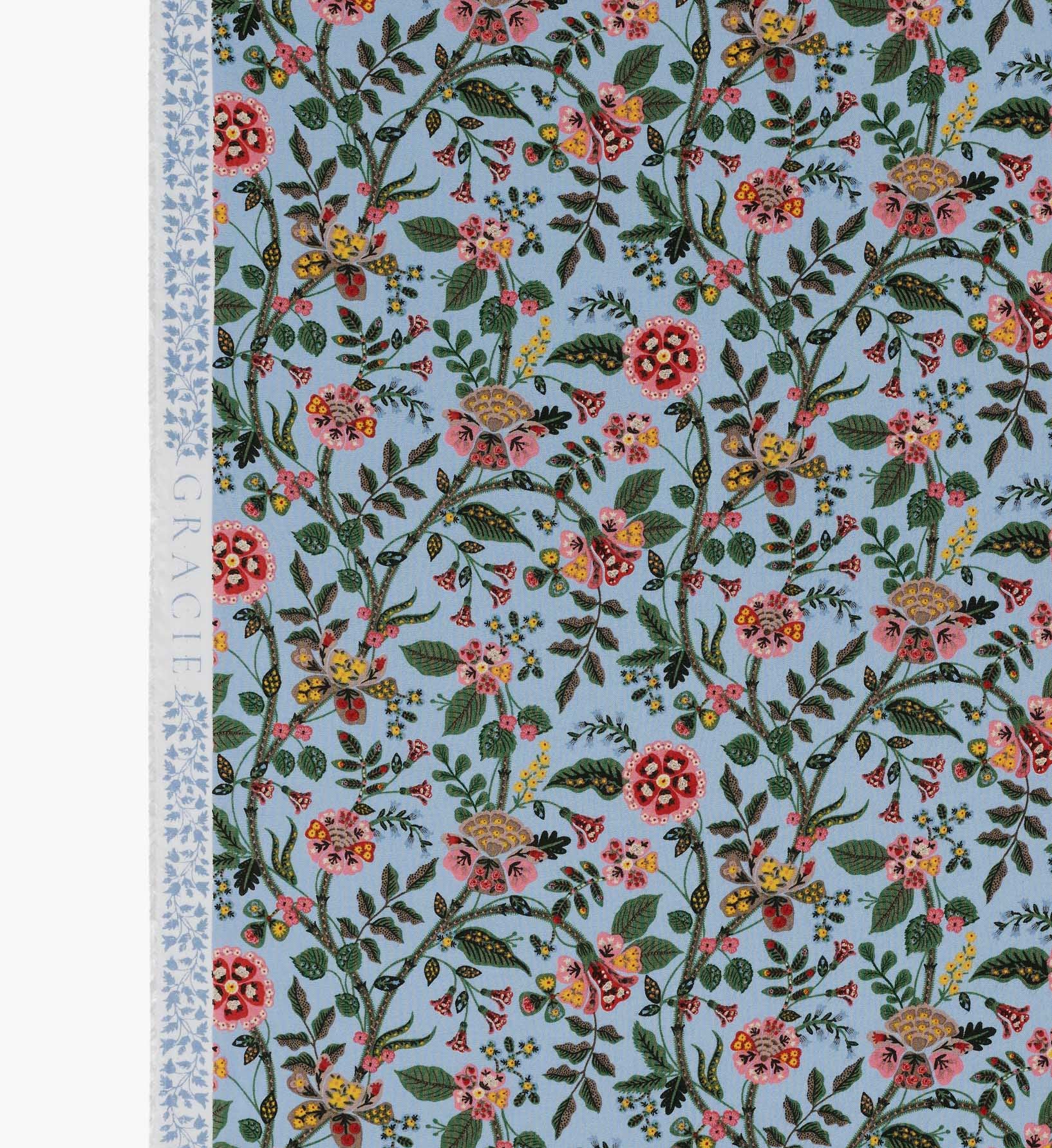 Gracie Rayon Fabric - Slate - Image 4