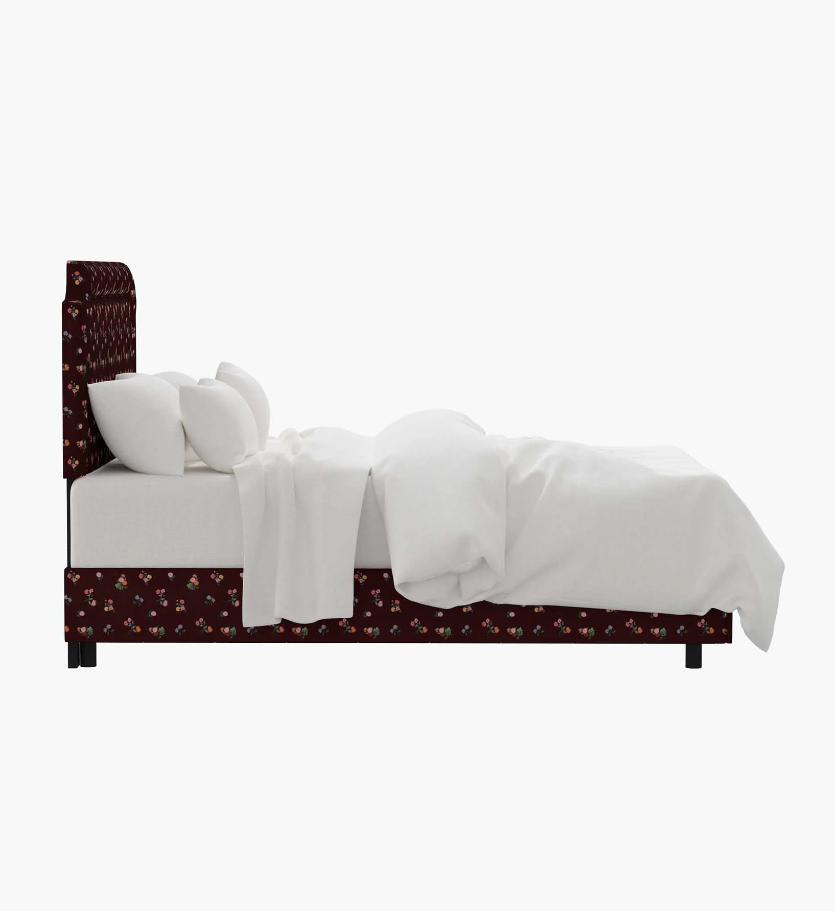 Hampton Bed - Ditsy Dahlia Burgundy - Image 3