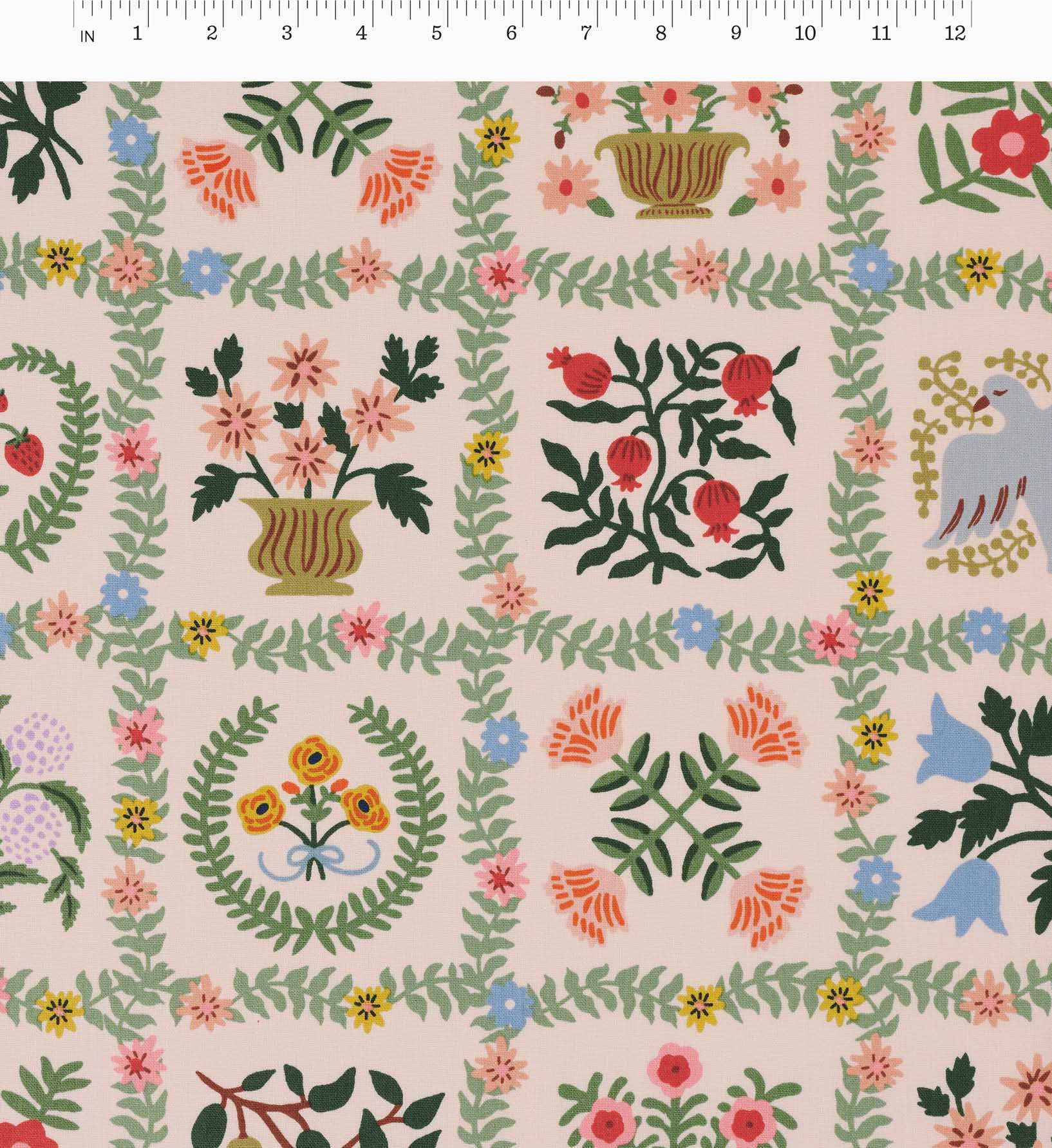 Helena Canvas Fabric - Pink - Image 2