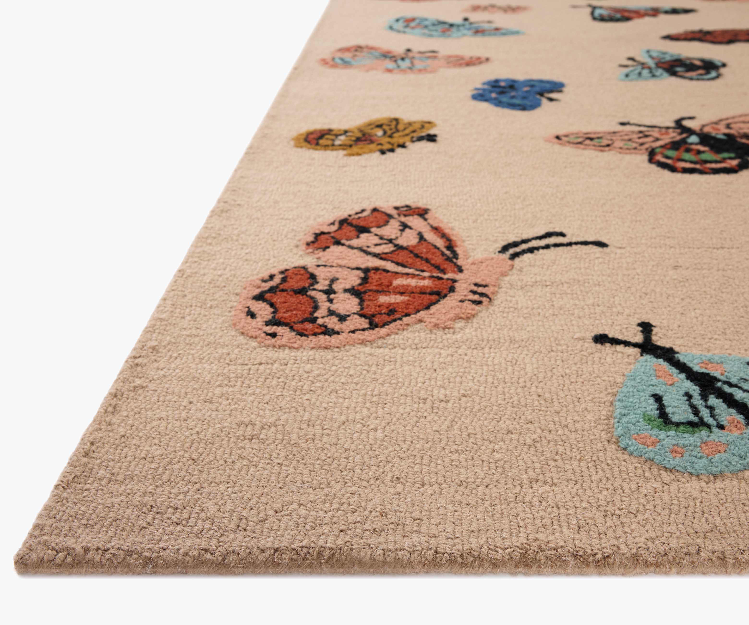 Highgrove Butterfly House Wool Hooked Rug - Blush - Image 4