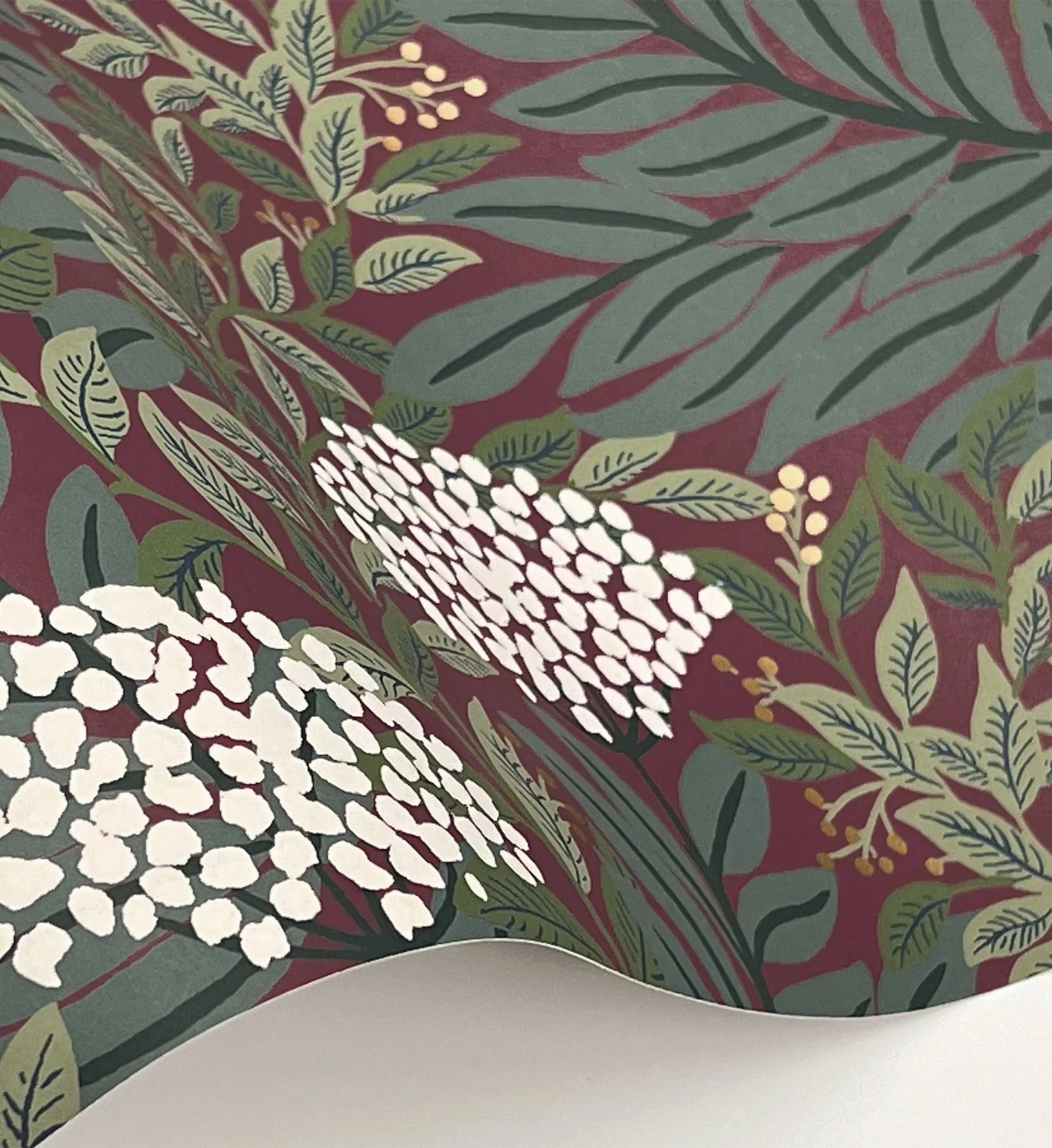 Highgrove Wallpaper - Burgundy - Image 3