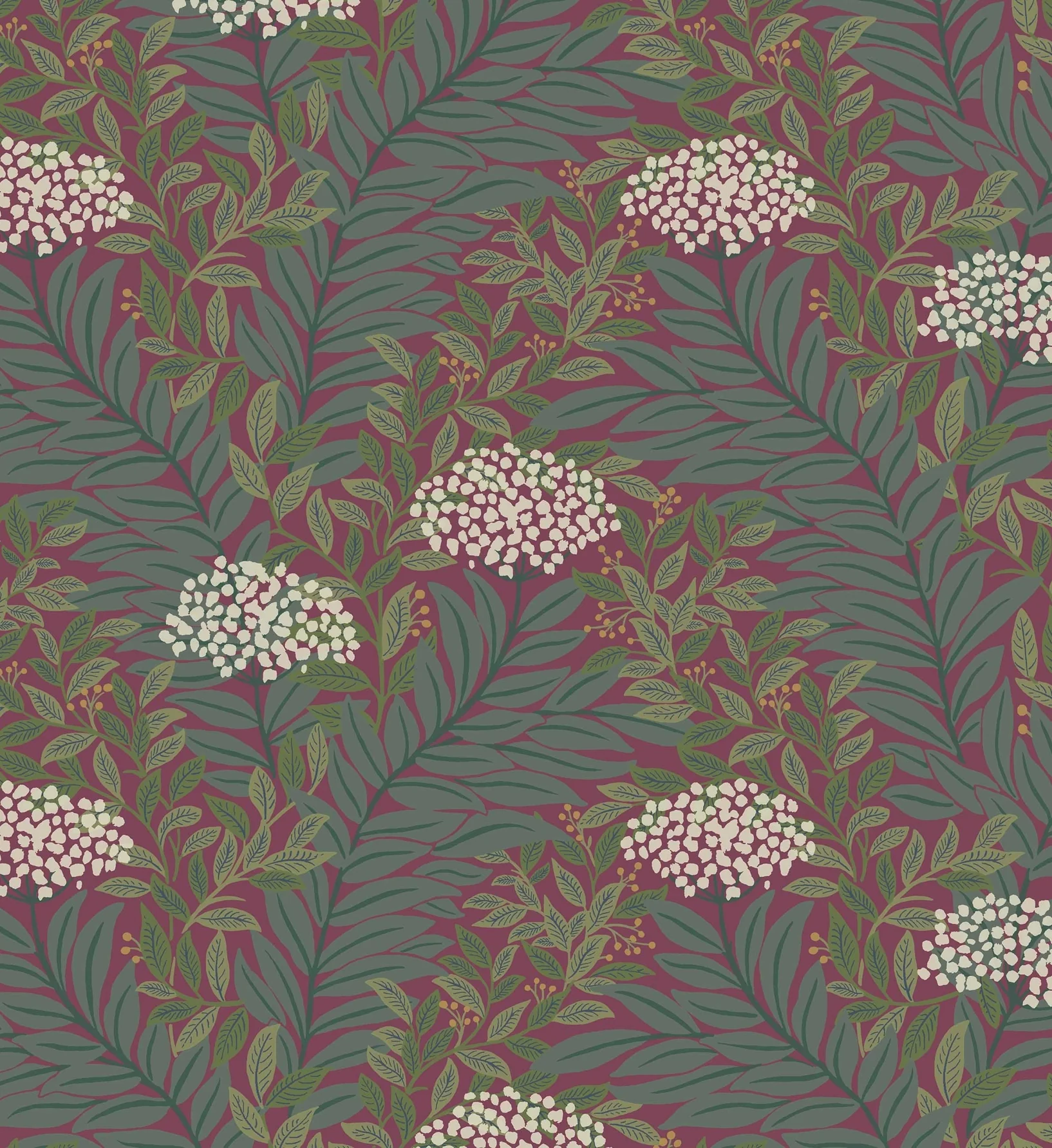 Highgrove Wallpaper - Burgundy - Image 4