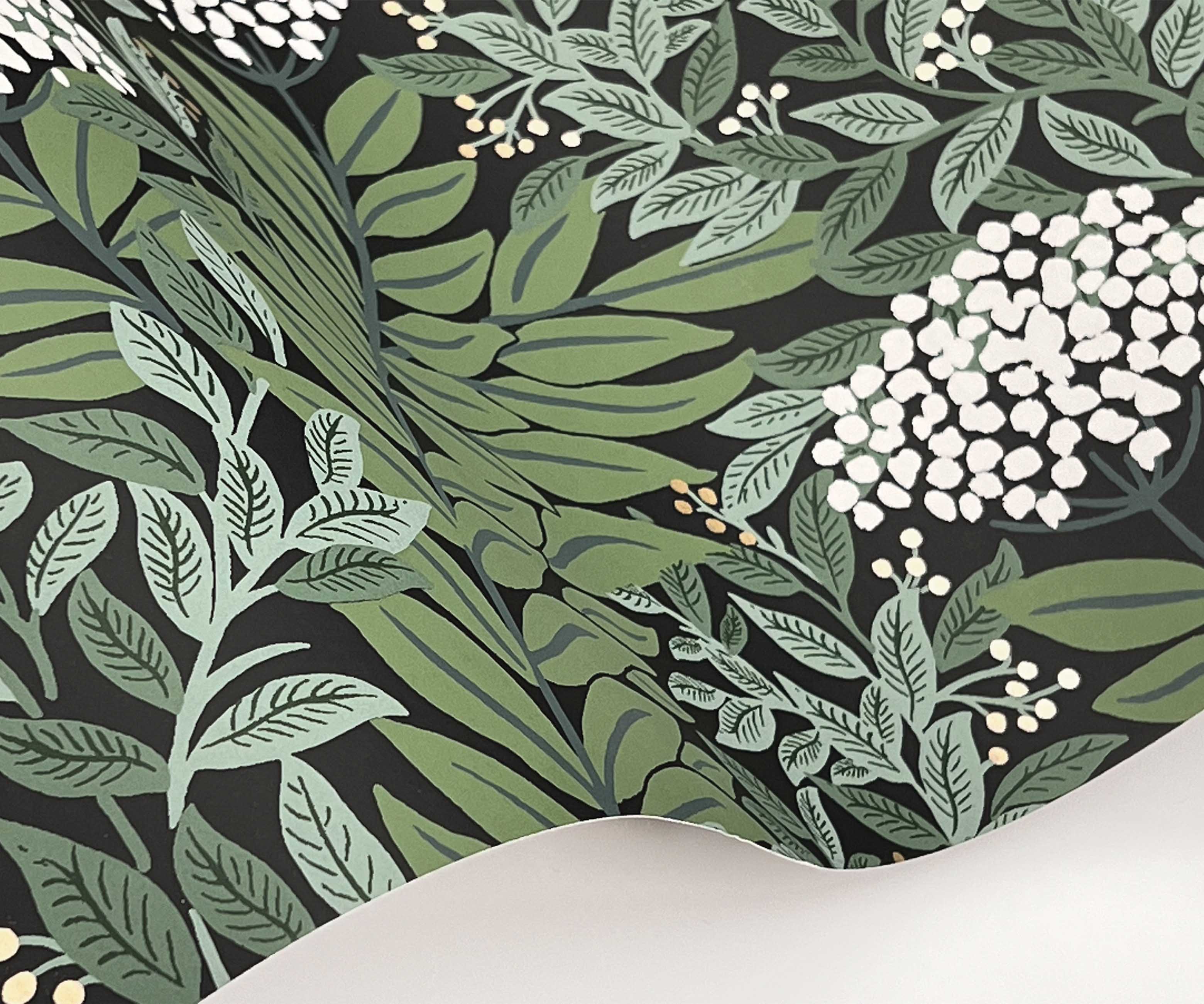 Highgrove Wallpaper Sample - Black - Image 2