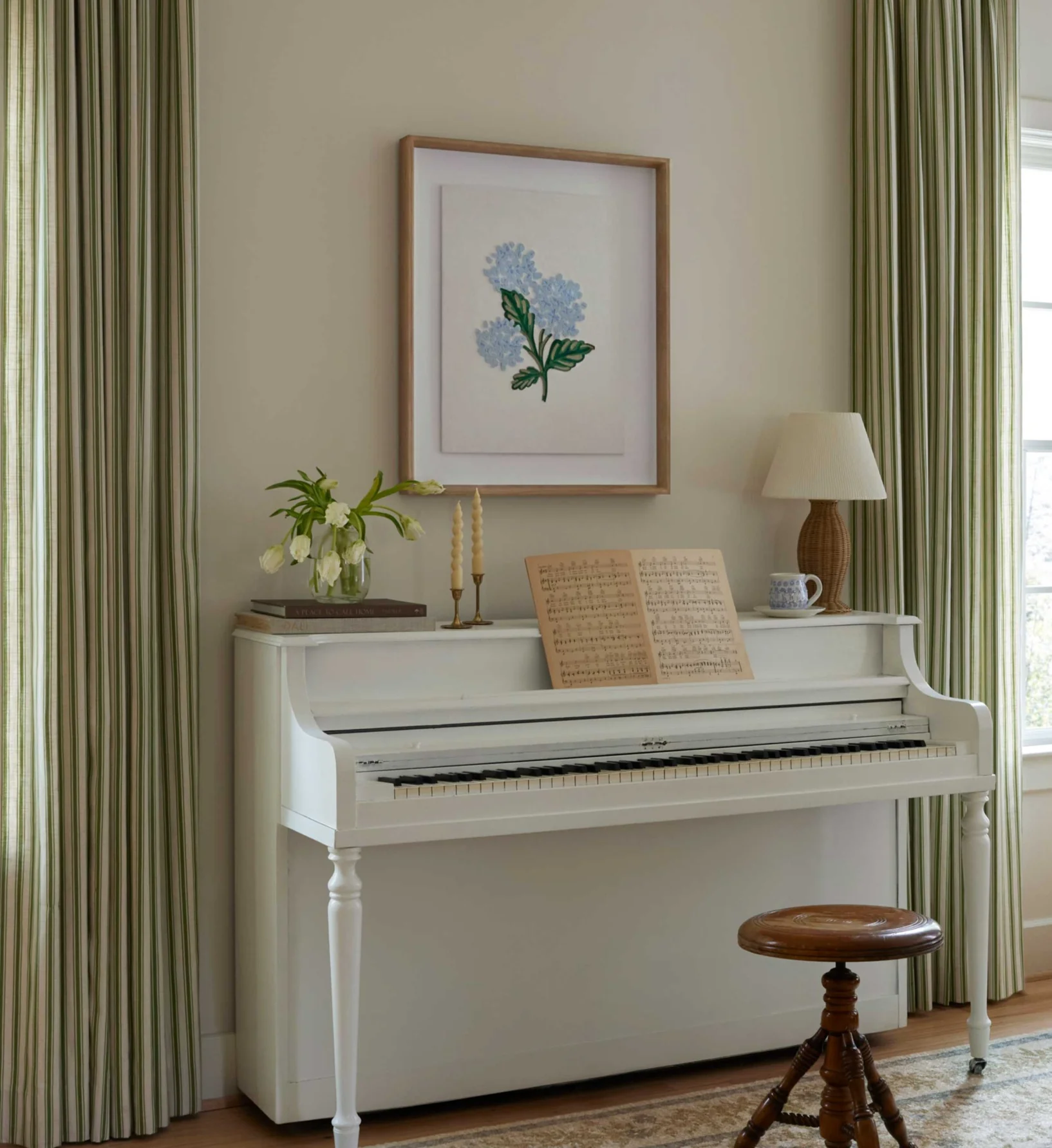 Framed Wall Art - Hydrangea Cream - Image 2