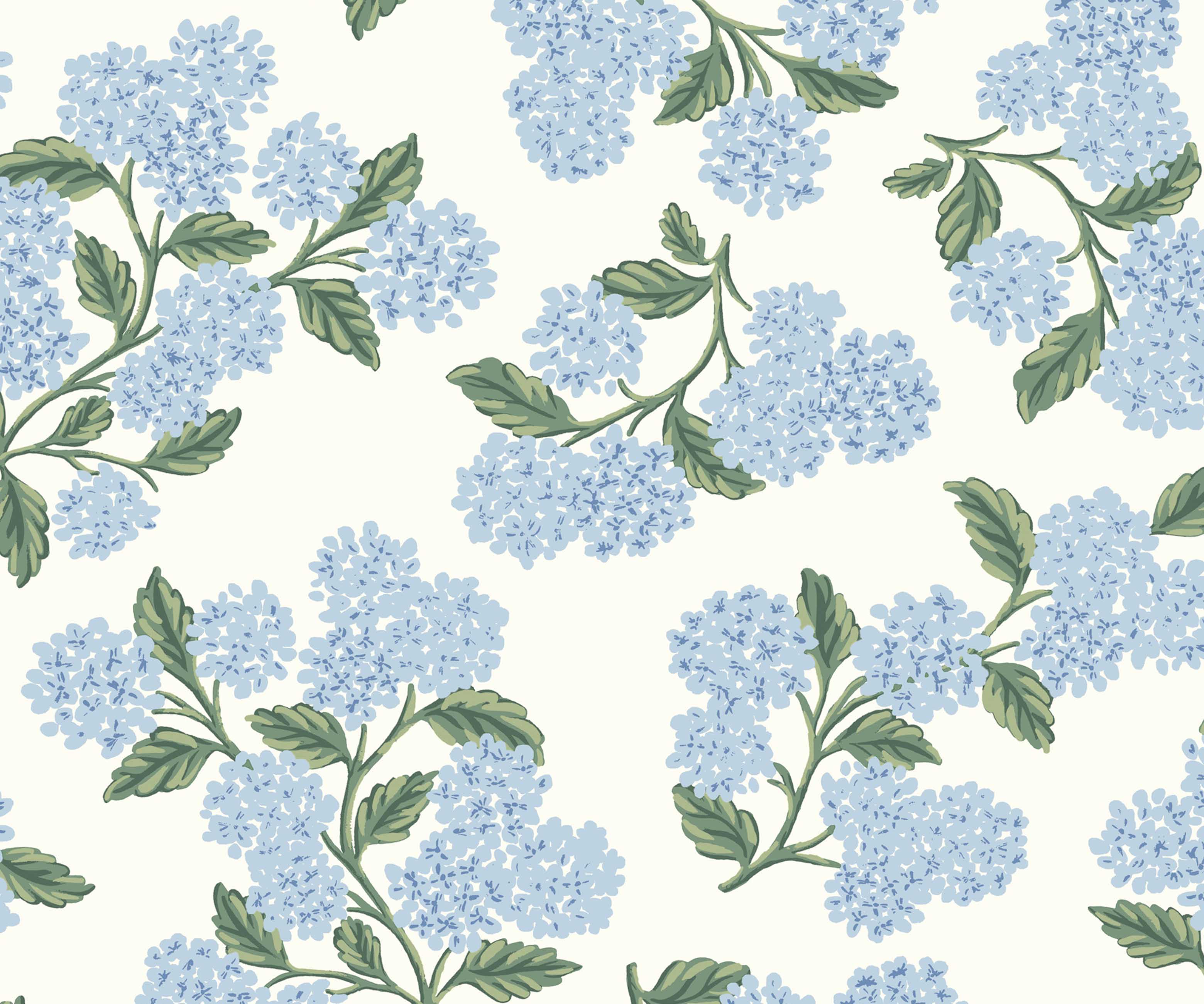 Hydrangea Peel & Stick Wallpaper - Blue & White - Image 3