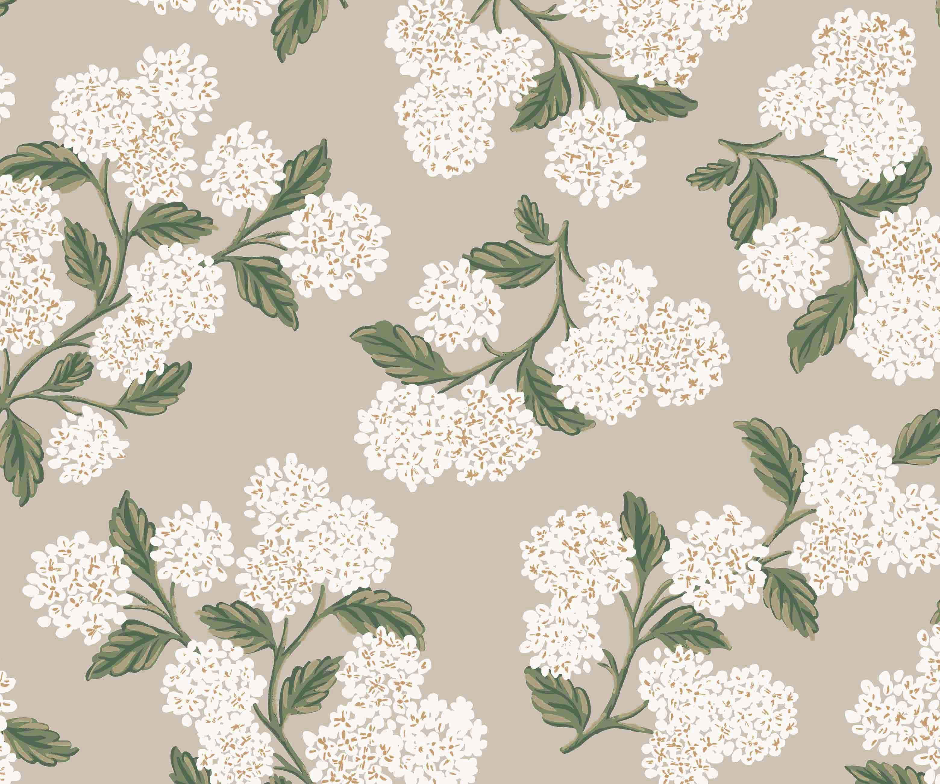 Hydrangea Wallpaper - Linen - Image 3