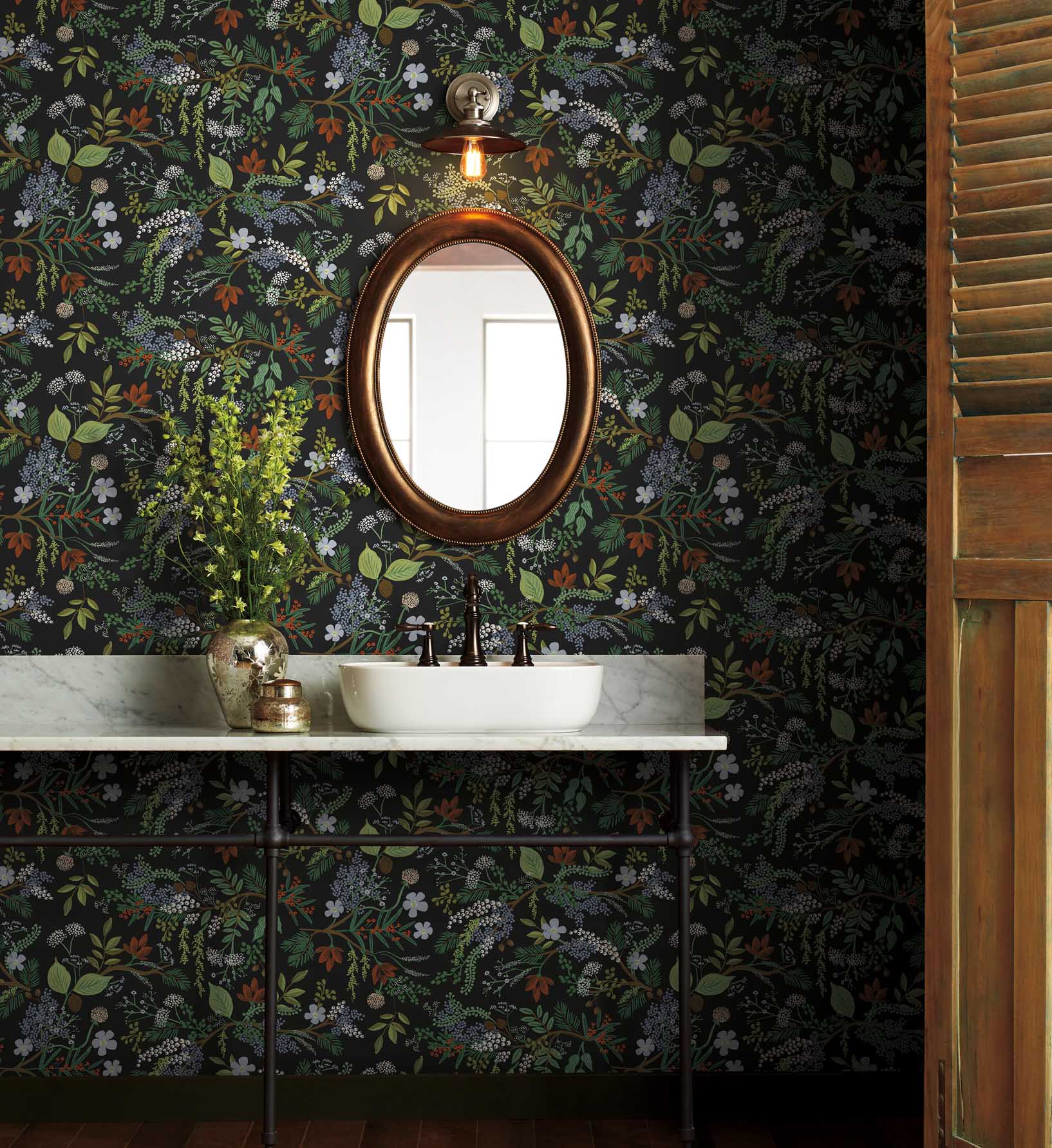 Juniper Forest Wallpaper - Black - Image 2