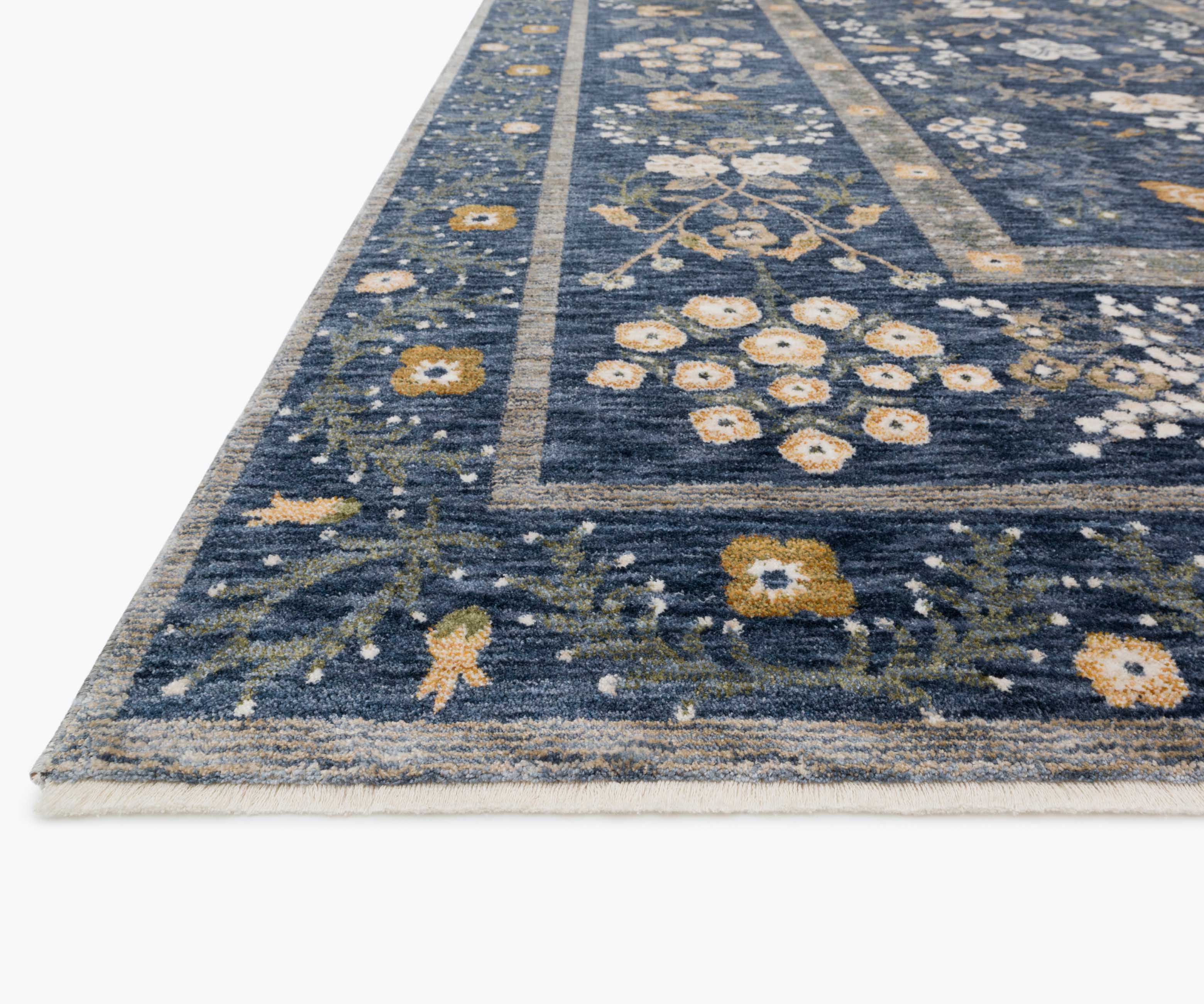 Kismet Arabesque Power Loomed Rug - Navy - Image 3