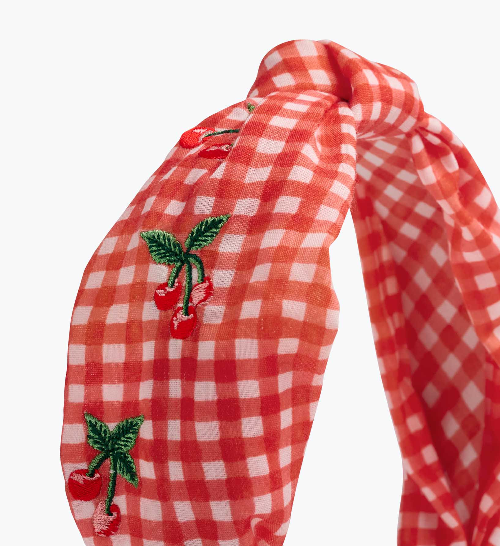 Knotted Headband - Gingham Cherries - Image 3