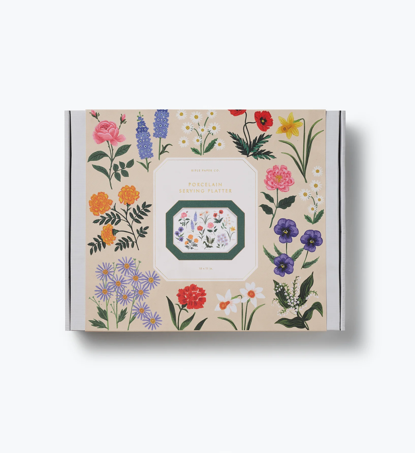 Large Porcelain Serving Platter - Garden Study - Image 7