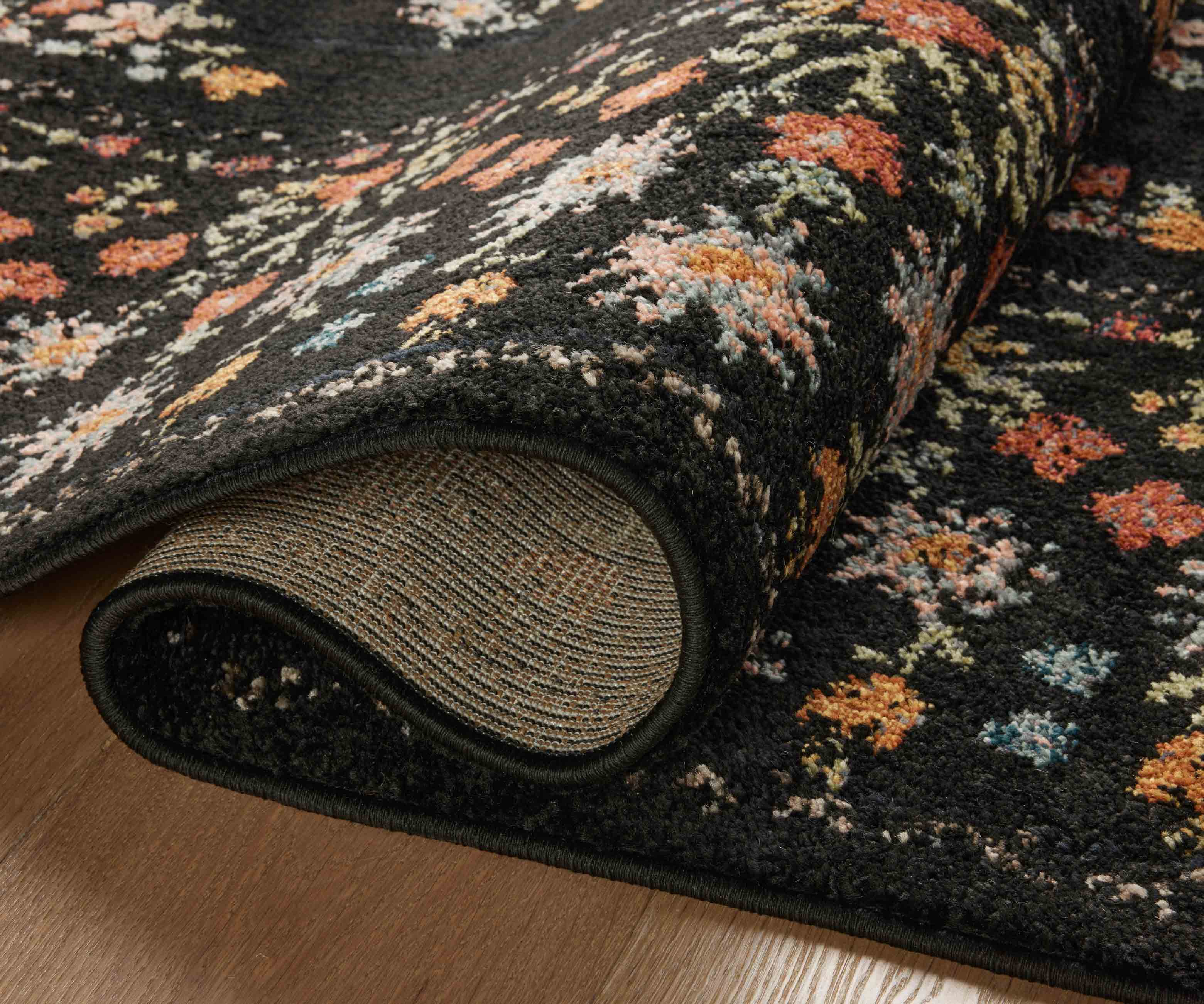 Laurel Eleanor Power Loomed Rug - Black - Image 3