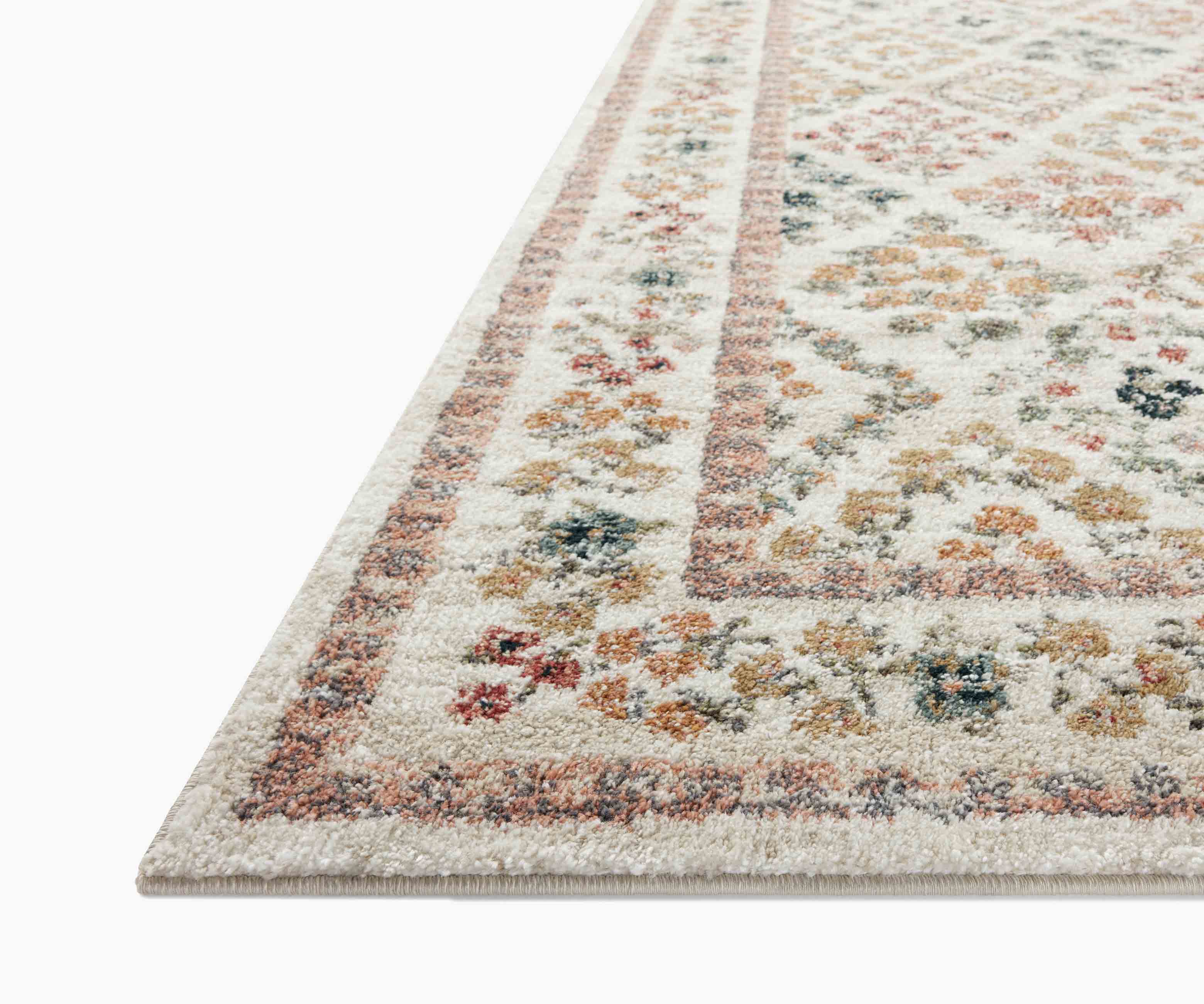 Laurel Parquet Power Loomed Rug - Cream - Image 5