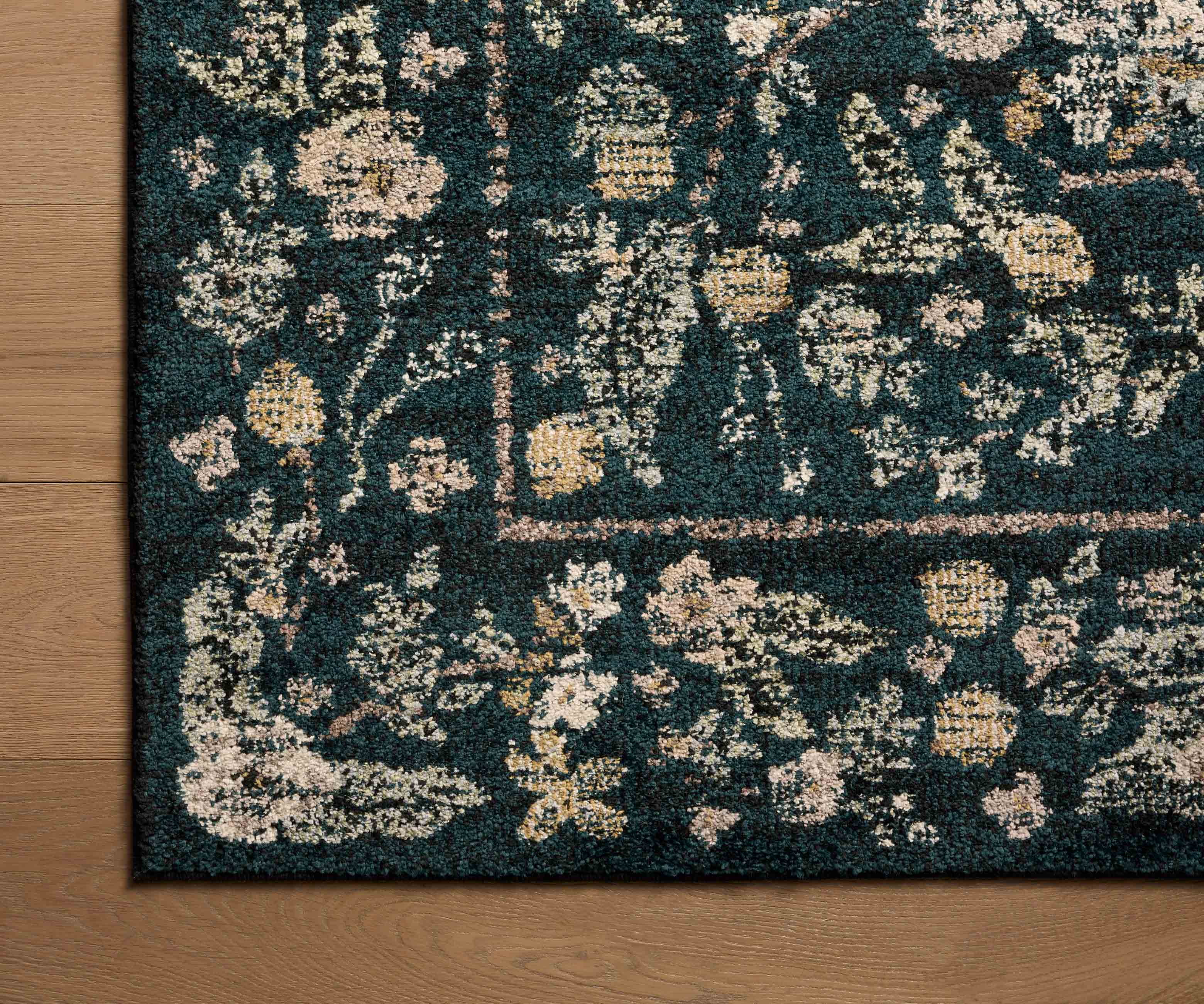 Laurel Peacock Garden Power Loomed Rug - Navy - Image 4